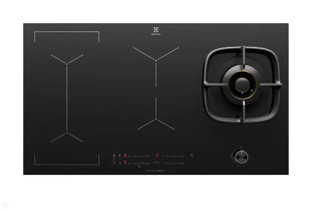 Electrolux EHH957BE 90cm Hybrid Gas and Induction Cooktop - UltimateTaste 900 Series for Professional Home Cooking & Modern Kitchen Design