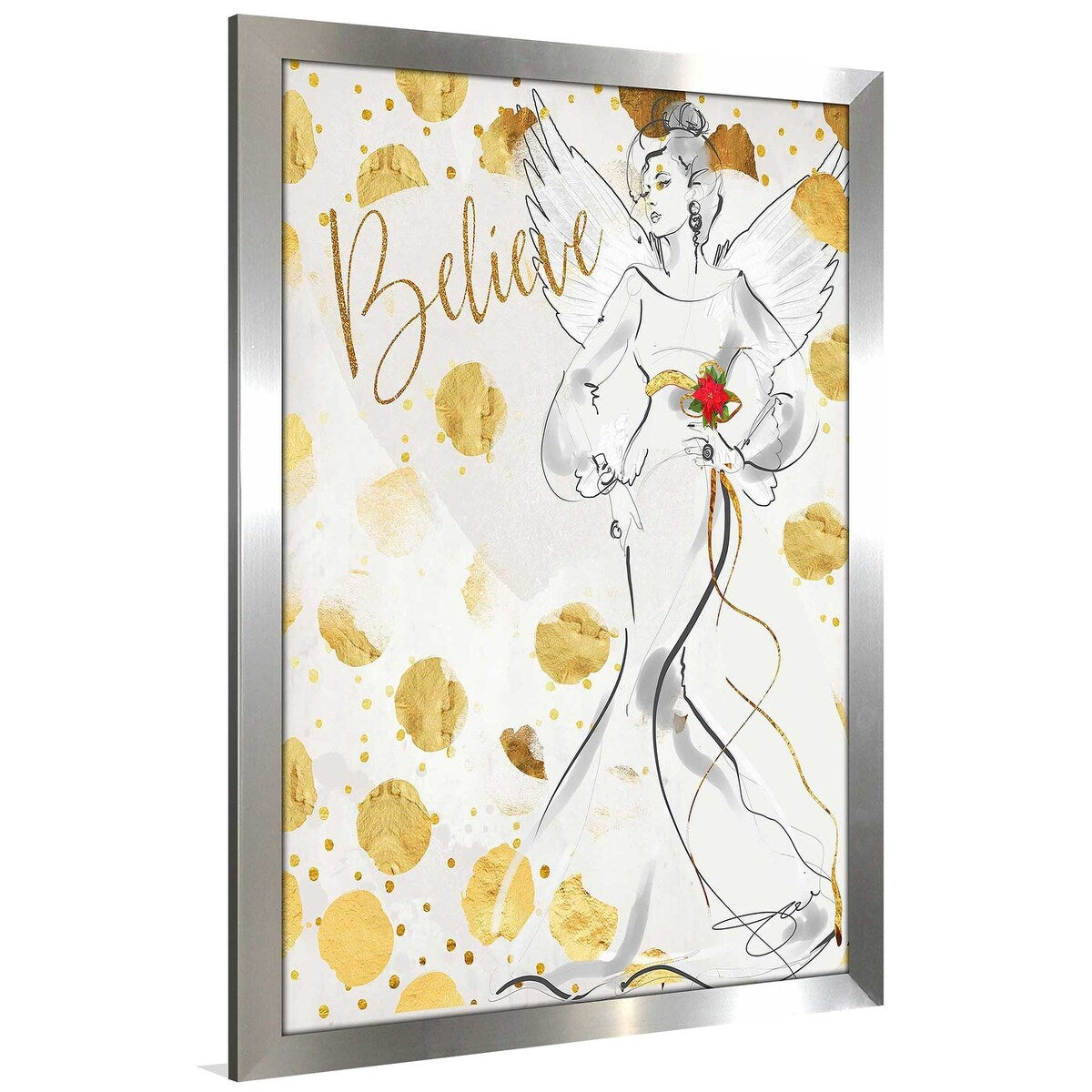 Jodi Print 'Angel Believe' Acrylic Wall Art - Inspirational Home Decor for Living Room, Bedroom & Office