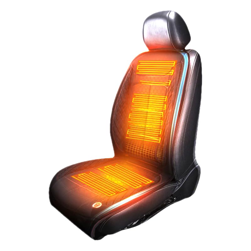 Premium Heated Car Seat Cushion - 12V/24V Plush Seat Warmer with Universal Fit | Car Accessories for Winter Comfort & Long Drives