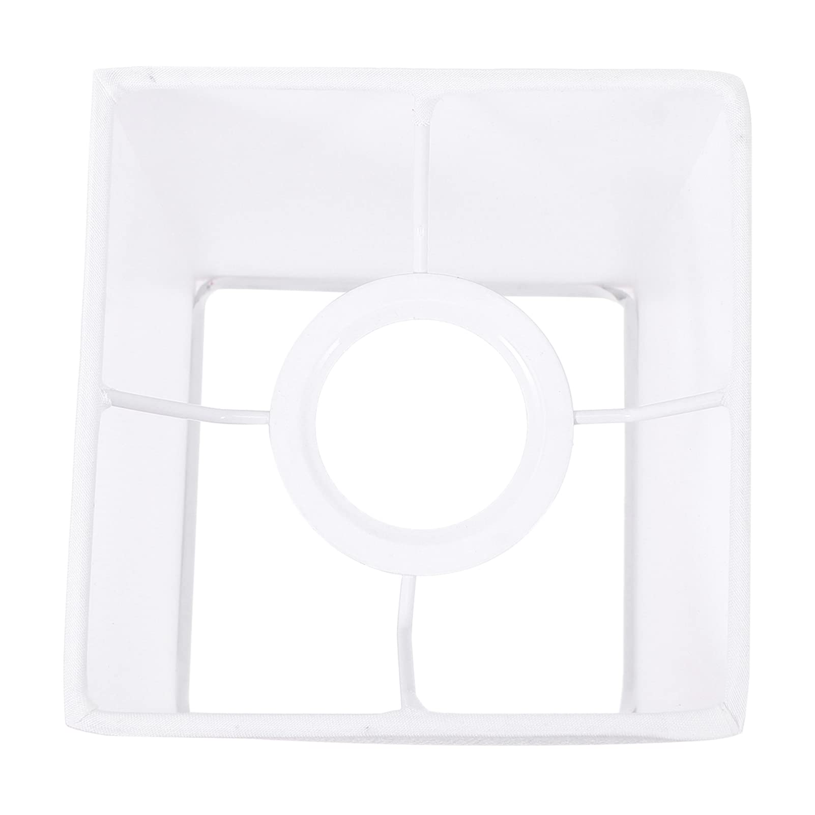 Square Linen Lamp Shade Replacement - White Fabric Lampshade Cover for Floor & Table Lights with E27 Socket | Perfect for Living Room, Bedroom & Office Lighting Decor