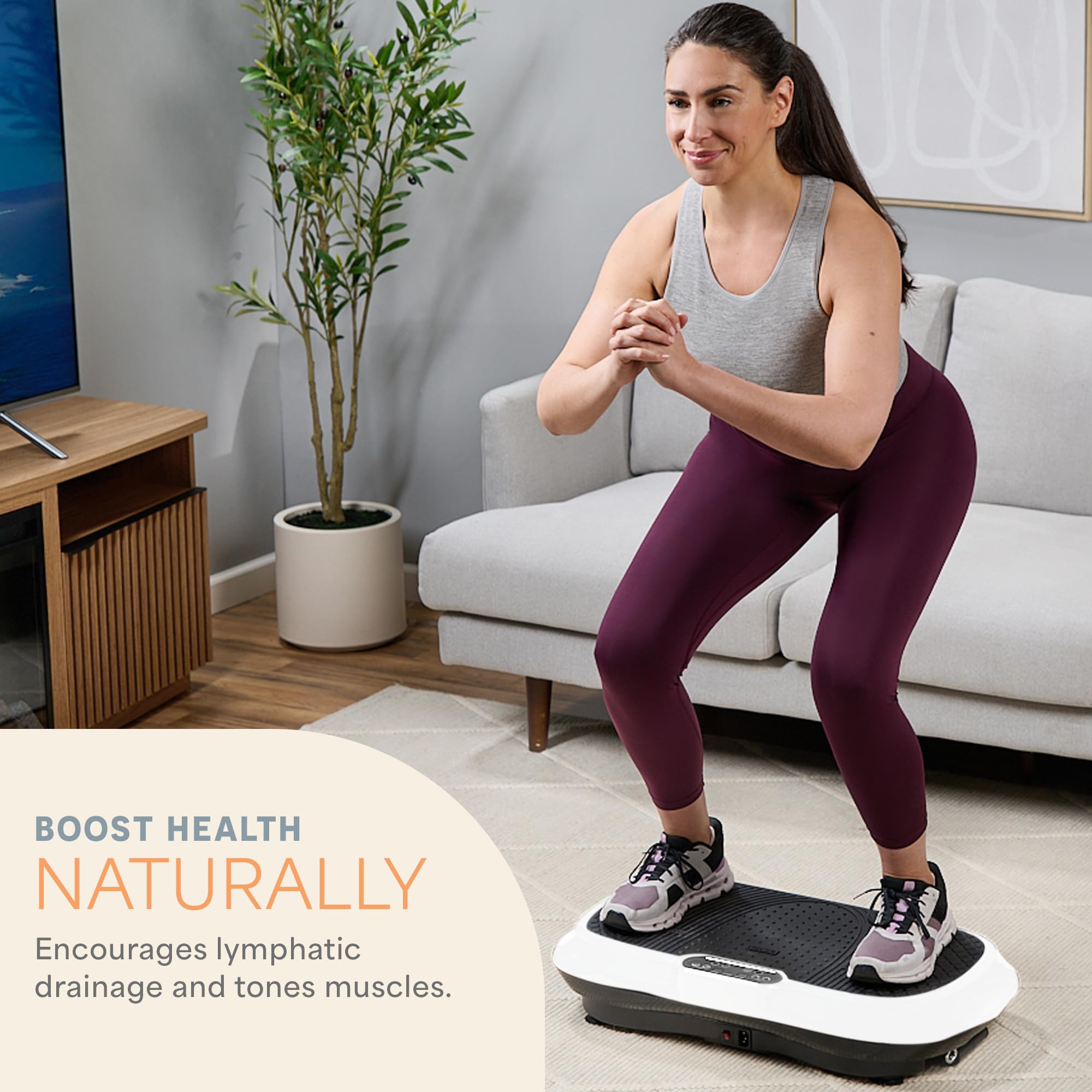 Lifepro Waver Vibration Plate Exercise Machine - High-Intensity Whole Body Vibration Platform with Resistance Bands for Muscle Activation, Strength Training & Weight Loss | Home Gym Equipment for Toning, Cellulite Reduction & Recovery Workouts