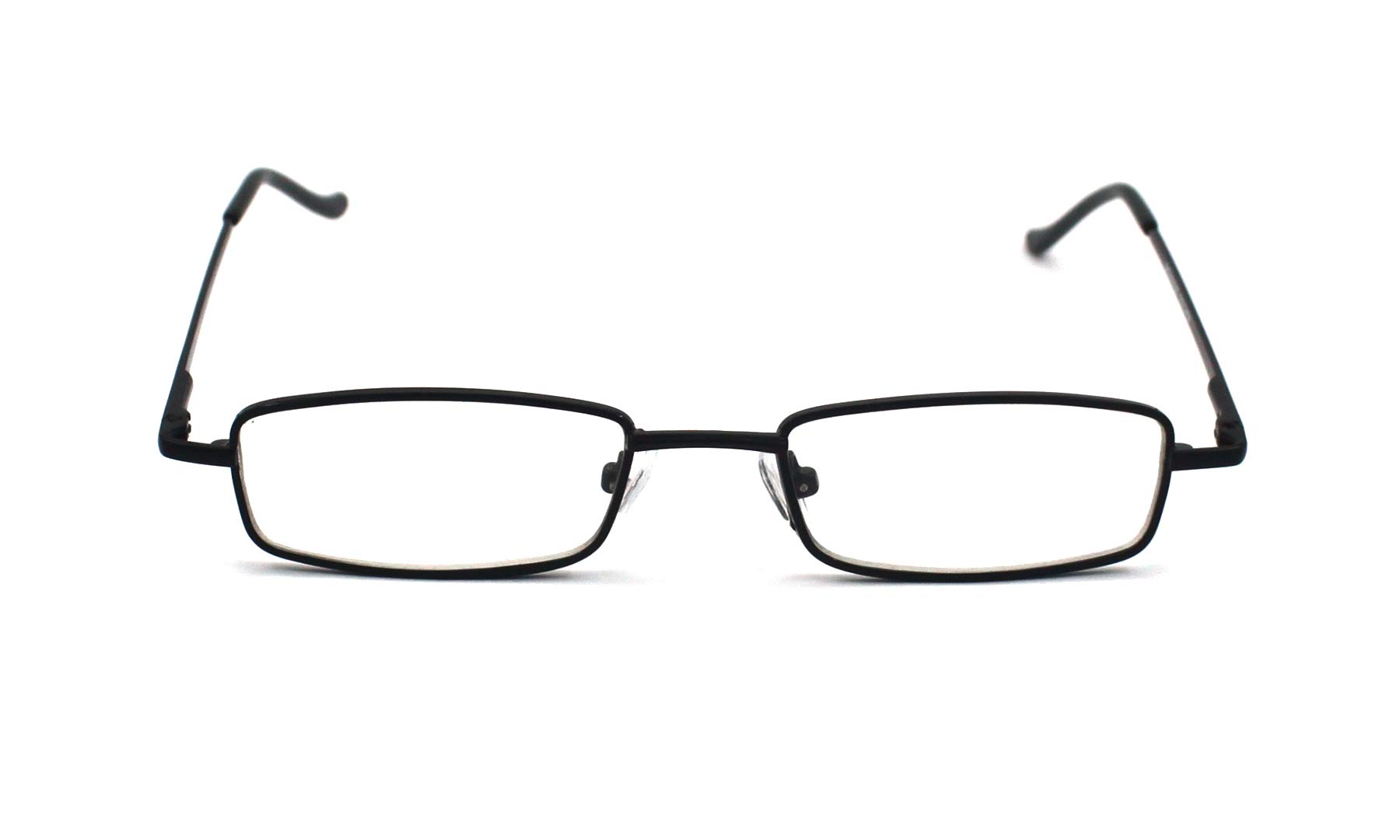 4 Pack Compact Slim Metal Reading Glasses with Tube Case - Lightweight Blue Light Blocking Readers for Men & Women - Perfect for Reading, Office Work & Computer Use