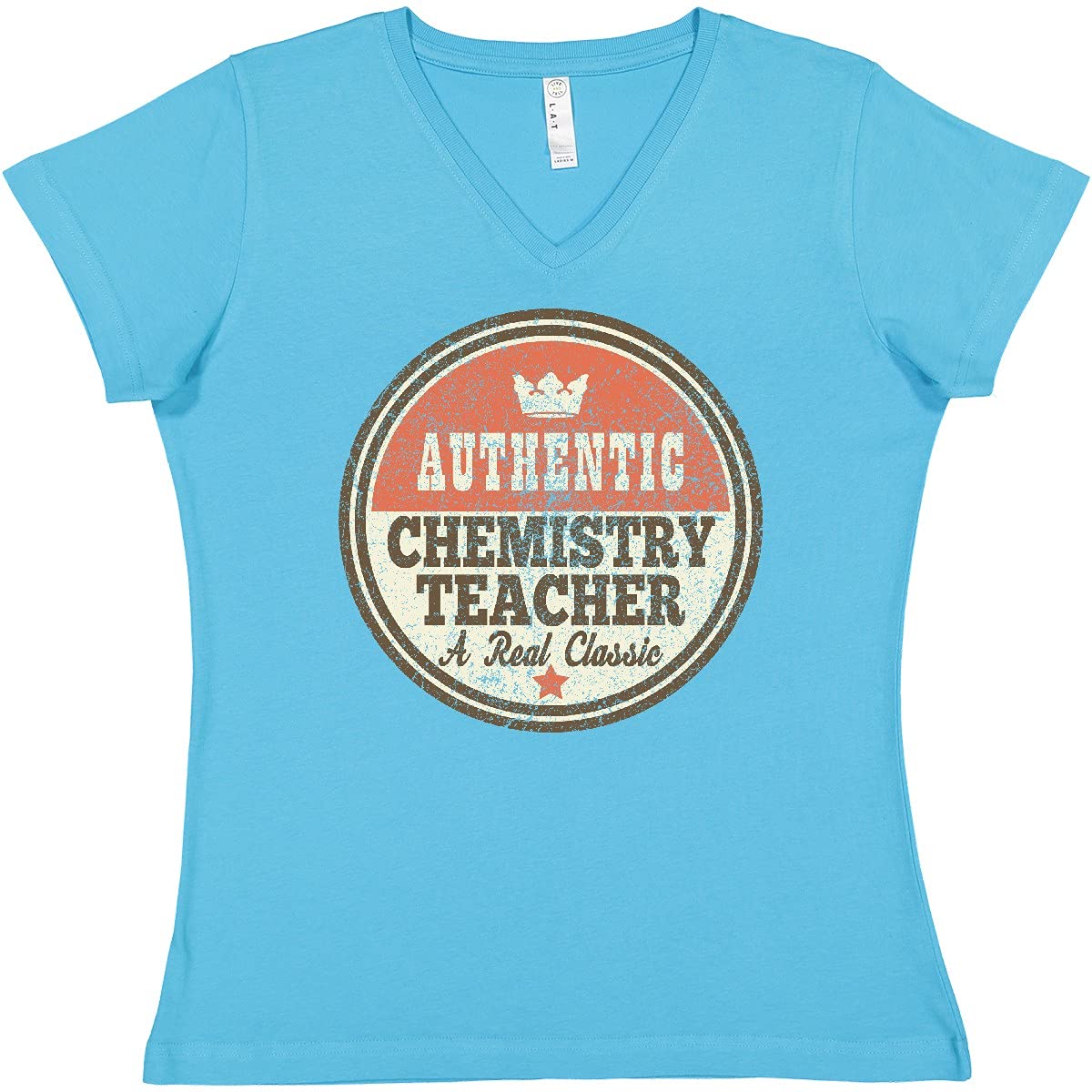 Inktastic Chemistry Teacher School Gift Women's V-Neck T-Shirt - Funny Science Teacher Apparel for Women, Educators & Students - Perfect for Classroom, School Events & Teacher Appreciation Gifts
