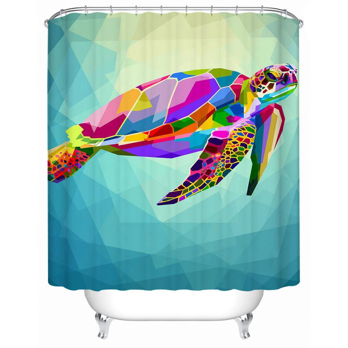 Stylish Maui Sea Turtle Shower Curtain - Waterproof Bathroom Decor with Ocean Theme - Perfect for Beach House, Coastal Bathroom & Tropical Home Decor