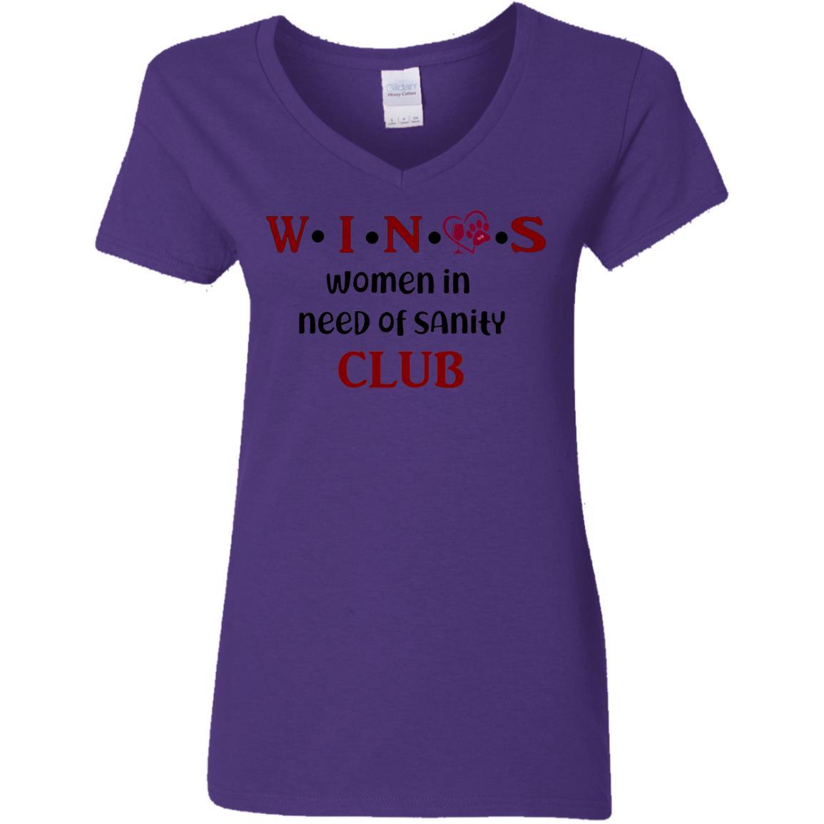 Wine Lovers V-Neck T-Shirt for Women - 5.3 oz Soft Cotton Burgundy Lettering Tee - Perfect for Wine Tasting, Girls Night Out & Casual Wear