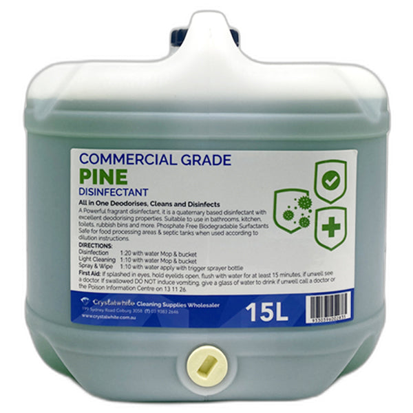 Crystalwhite Pine Commercial Grade Disinfectant - EPA Approved for Hospitals, Schools & Offices - Kills 99.9% Germs & Viruses - Ideal for High-Touch Surfaces & Public Spaces