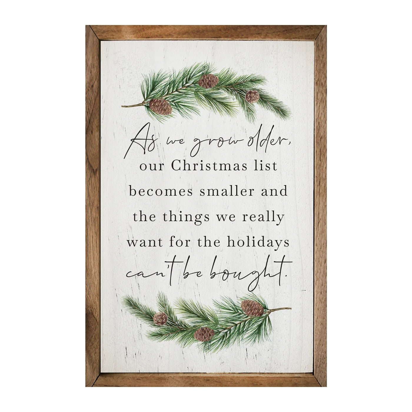 Vintage Whitewashed Wood Framed Botanical Print - Nature Wall Art for Home & Office Decor - Perfect for Living Room, Bedroom or Gift
