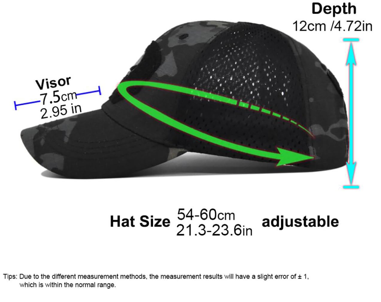 Skull Mesh Baseball Cap - Breathable Trucker Hat for Men & Women - Tactical Operator Outdoor Sun Hat for Hiking, Fishing, and Casual Wear