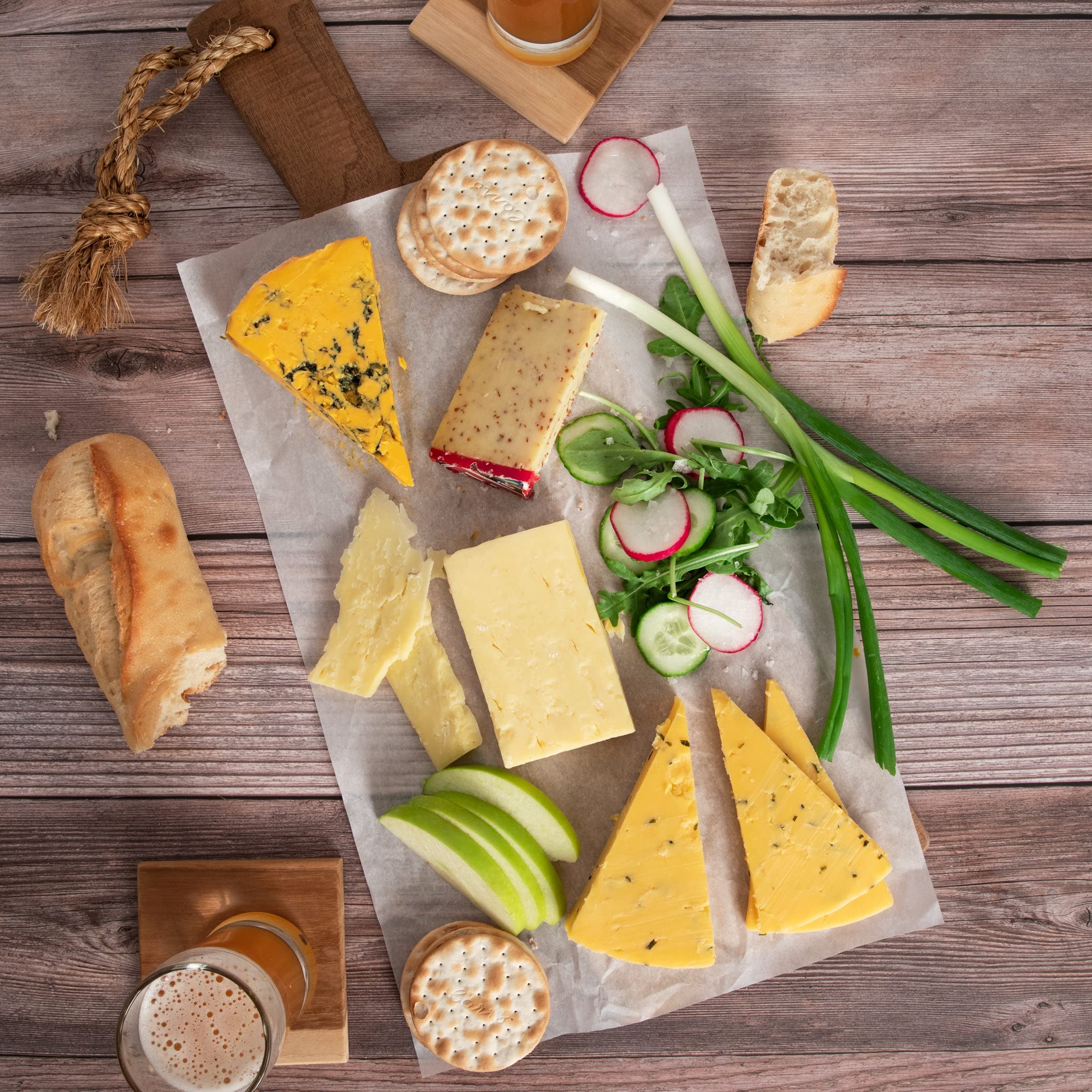 igourmet Premium Pub Cheese Assortment - 4 Unique Gourmet Cheeses (Cheddar with Caramelized Onion, Shropshire Blue, Irish Green Wax Cheddar, Red Dragon) | Perfect for Beer Pairing, Charcuterie Boards & Holiday Gifts | Artisan Cheese Selection for Parties & Entertaining