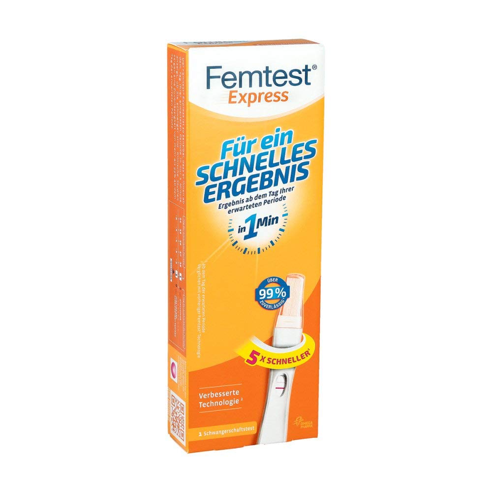 FEMTEST Express Pregnancy Test Kit - Early Detection, Fast & Accurate Results - 50g - Home Use, Doctor-Recommended for Women's Health
