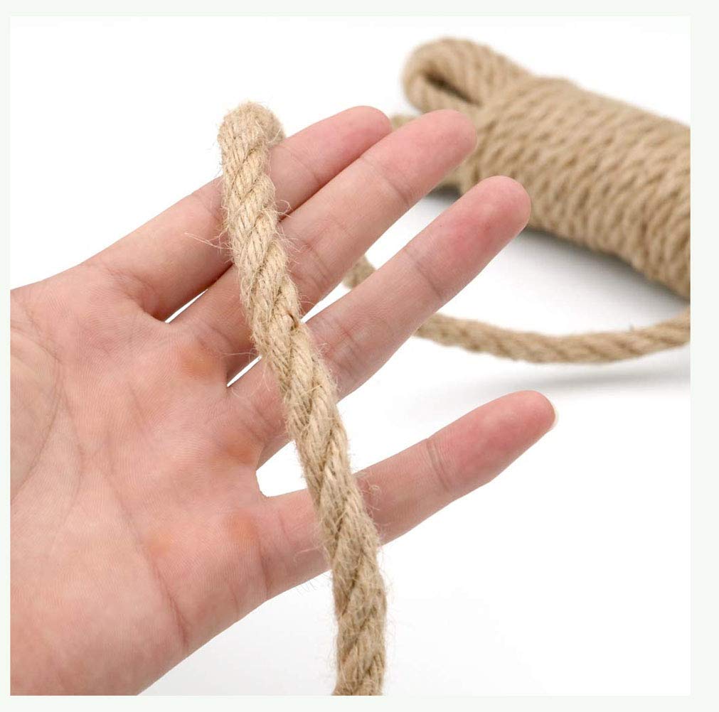 Natural Jute Rope 12mm x 50m - Hemp Twine for Gardening, Bundling & DIY Crafts - Heavy Duty Eco-Friendly Rope for Plant Tying, Gift Wrapping & Home Decor Projects
