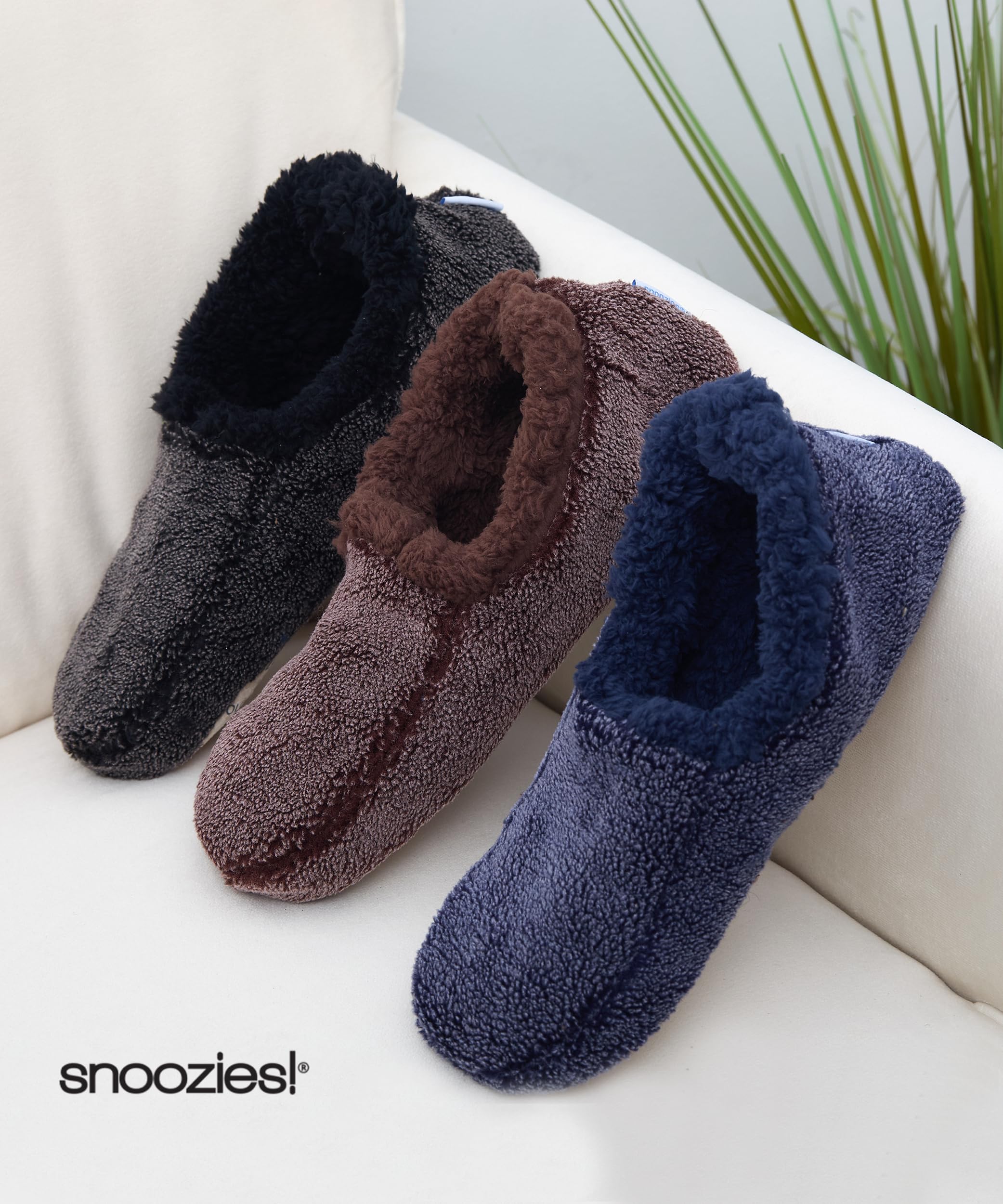 Men's Two-Tone Fleece Lined Slippers - Ultra Soft & Comfortable House Shoes for Men - Cozy Indoor/Outdoor Slippers for Winter, Lounge & Relaxation