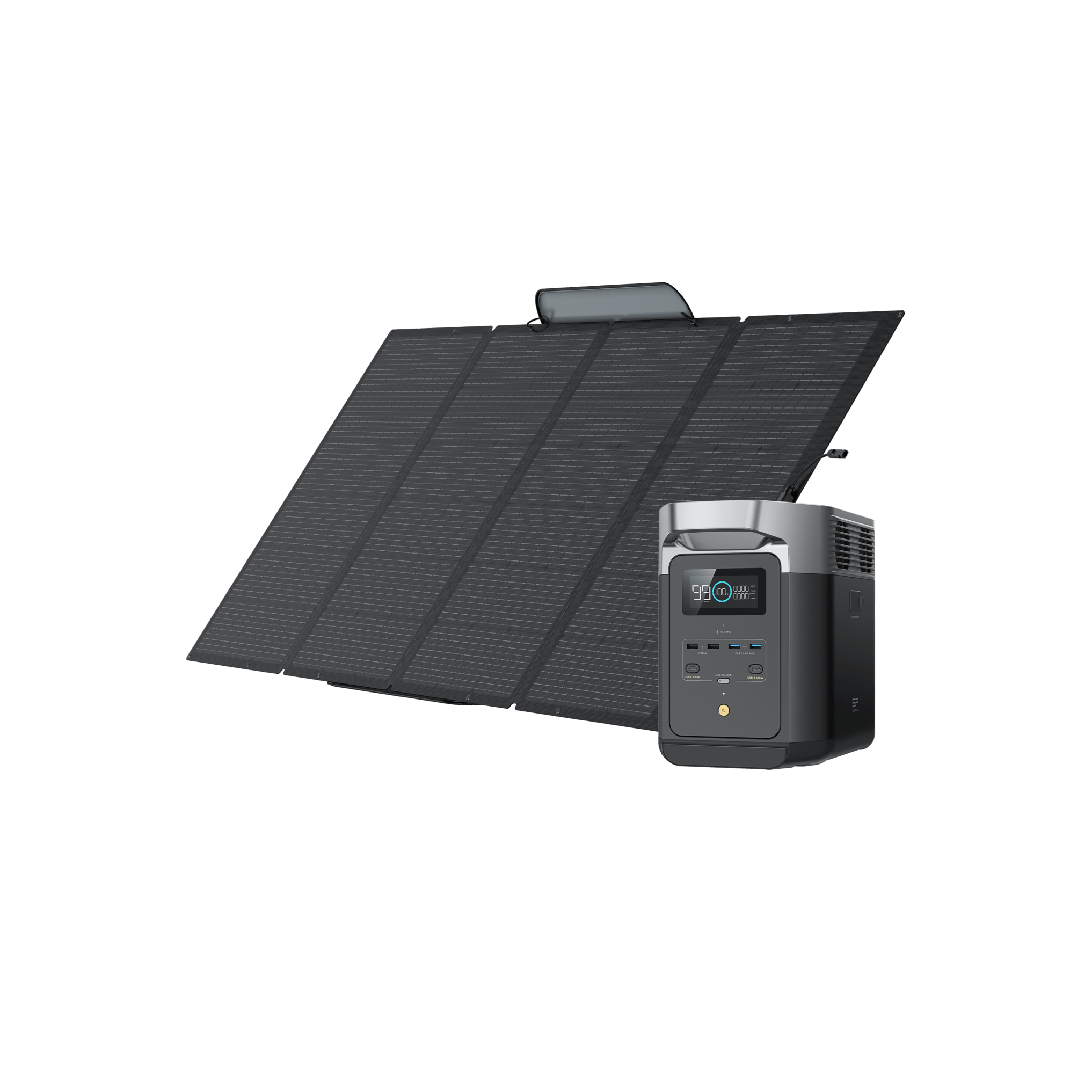 EcoFlow DELTA 2 Portable Power Station with 400W Solar Panel - Solar Generator for Camping, RV, Home Backup & Emergency Power Supply