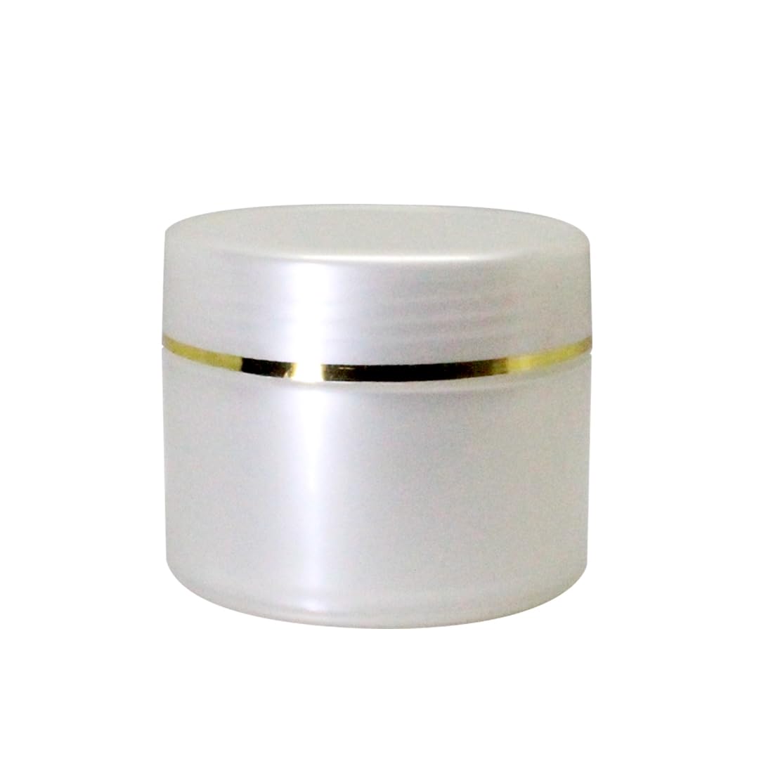 NSB Herbals Round Empty Cosmetic Cream Jars with Double Wall - 50g (Pack of 3) | Ideal for DIY Creams, Balms, Face Scrubs & Body Butter | Perfect for Home Beauty Products & Small Business Packaging