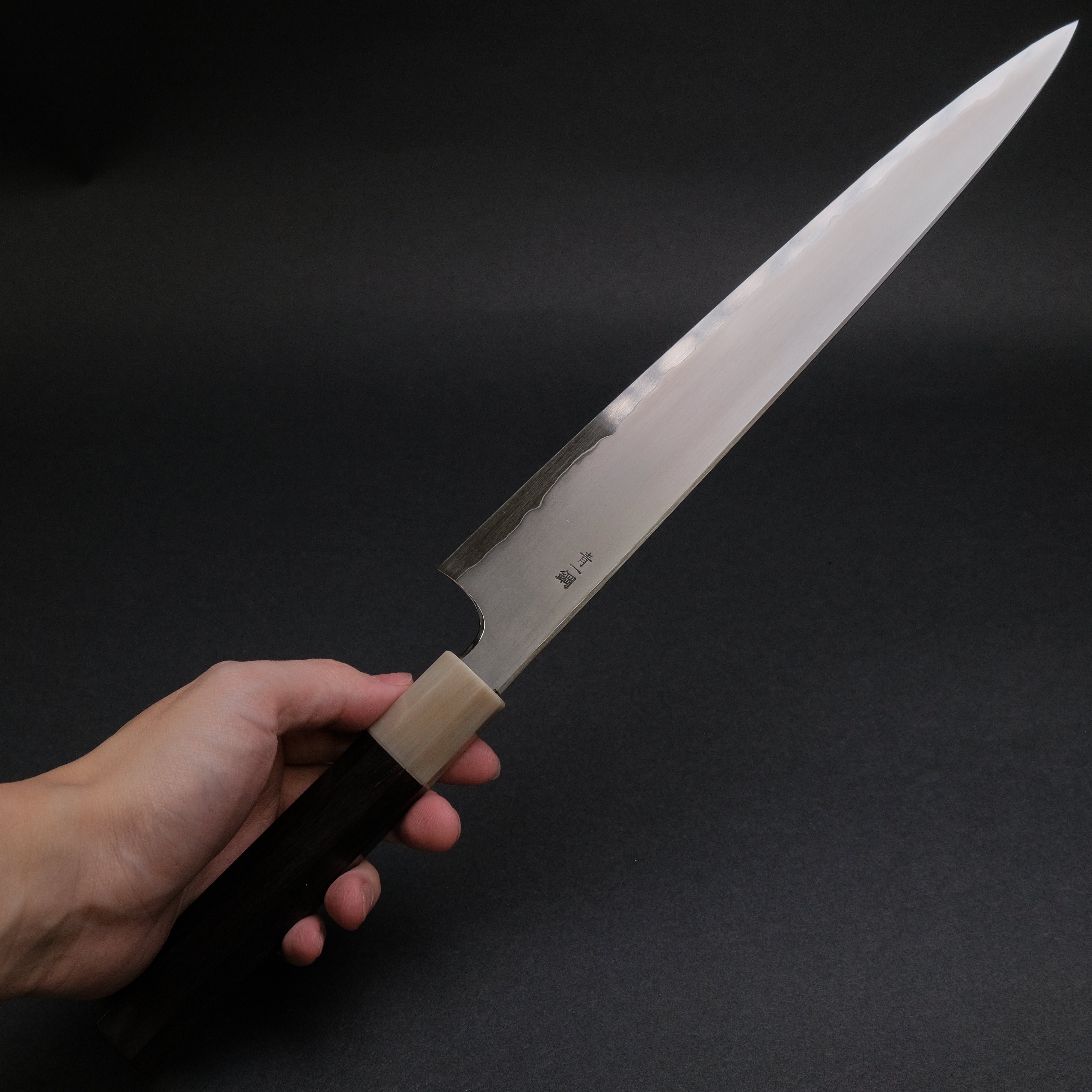 Hitohira Togashi Blue #1 Stainless Clad Kasumi Sujihiki 270mm Japanese Chef Knife with Ebony Handle - Perfect for Slicing Sashimi, Roast Beef & Boneless Meats