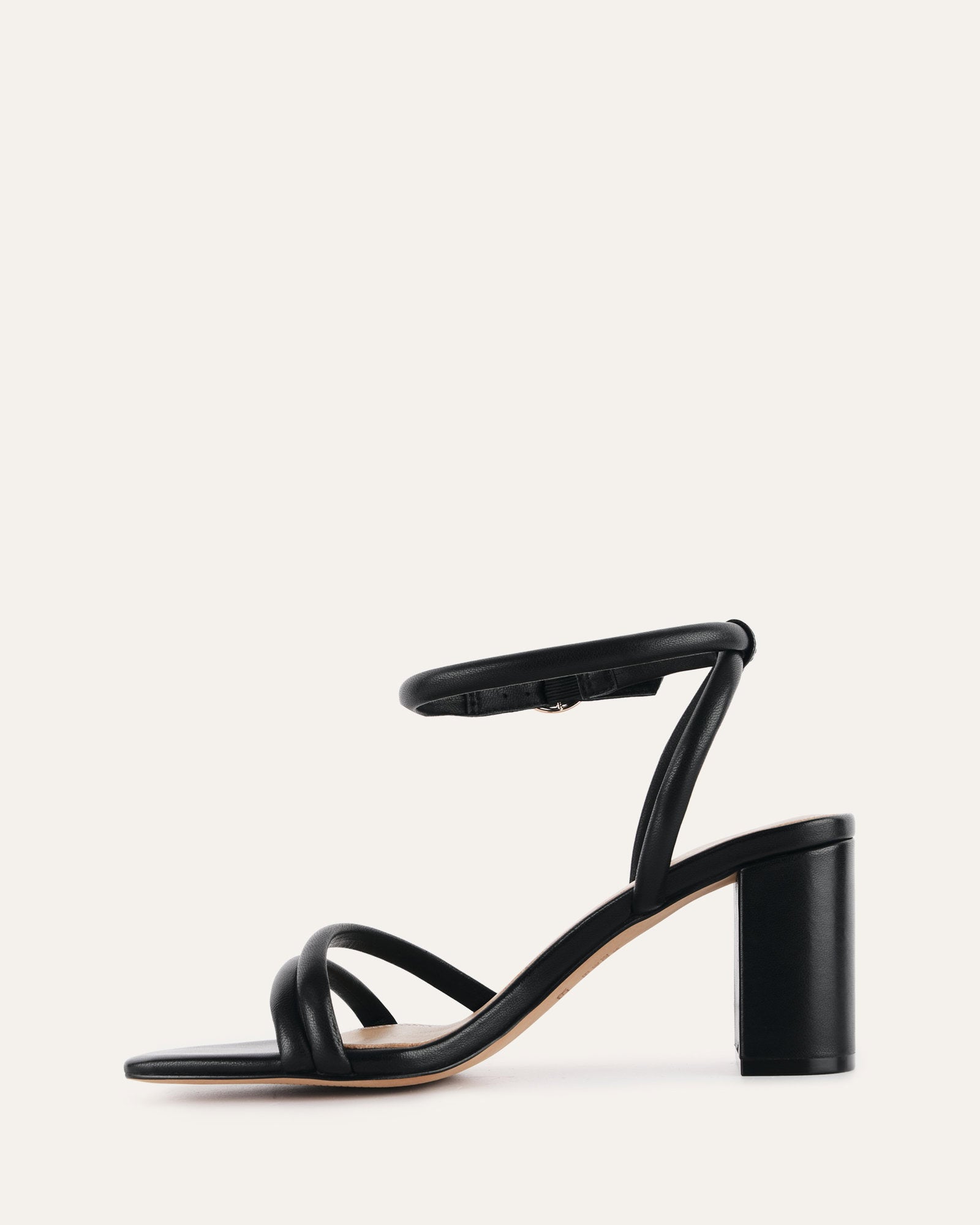 Nino Black Leather High Heel Sandals for Women - Comfortable Dressy Summer Shoes for Weddings, Parties & Date Nights