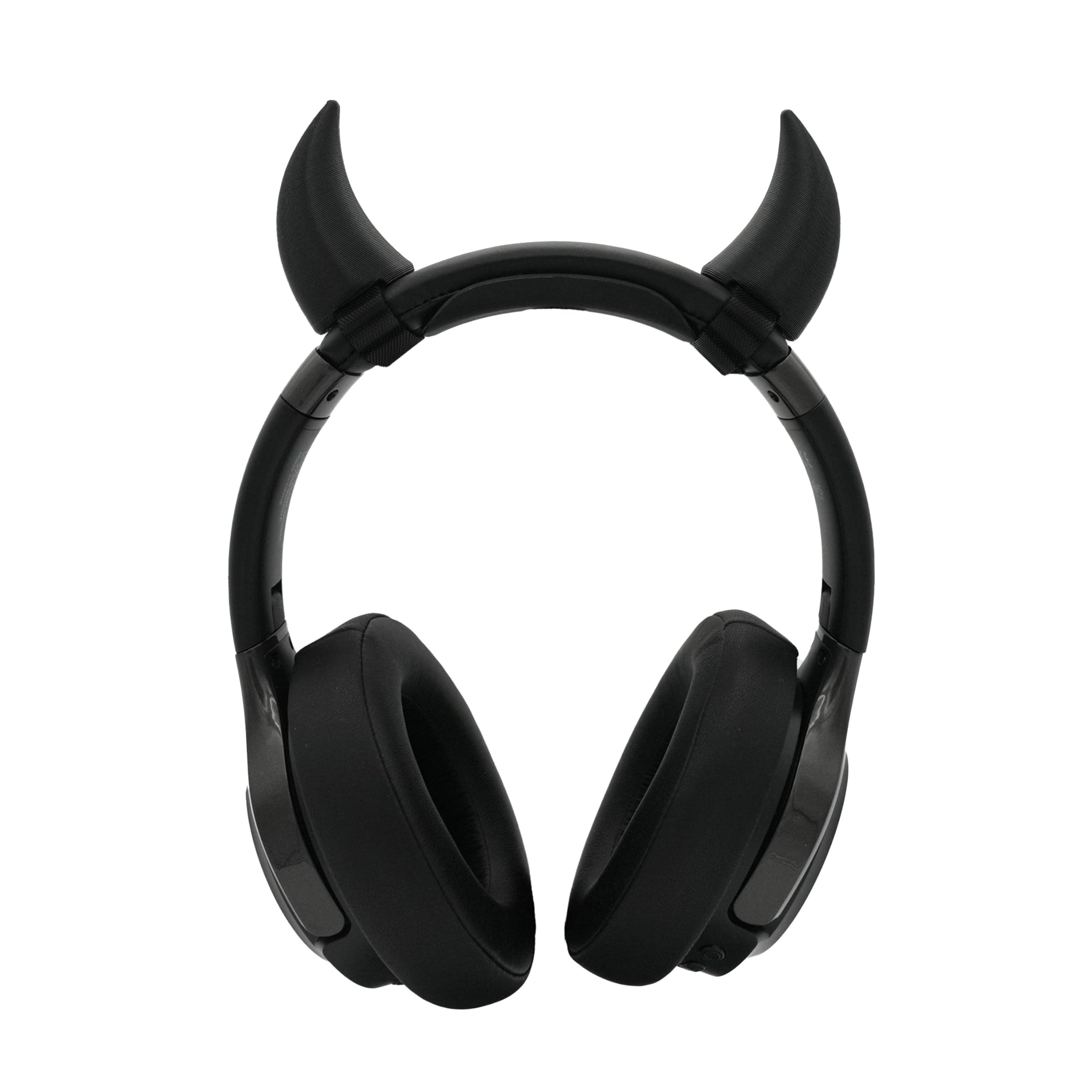 Devil Horns Headband for Headphones - Dark Sparkle Glow in The Dark Cosplay Accessories for Halloween, Rave, Music Festivals & Costume Parties