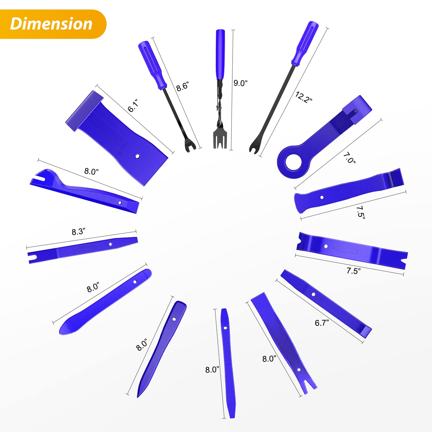 GOOACC 200-Piece Auto Trim Removal Tool Kit - Car Panel Fastener Clip Remover Set with Push Pins, Bumper Retainer Clips & Cable Clips for Vehicle Radio Installation & Interior Detailing | Perfect for DIY Car Repairs & Professional Auto Body Work