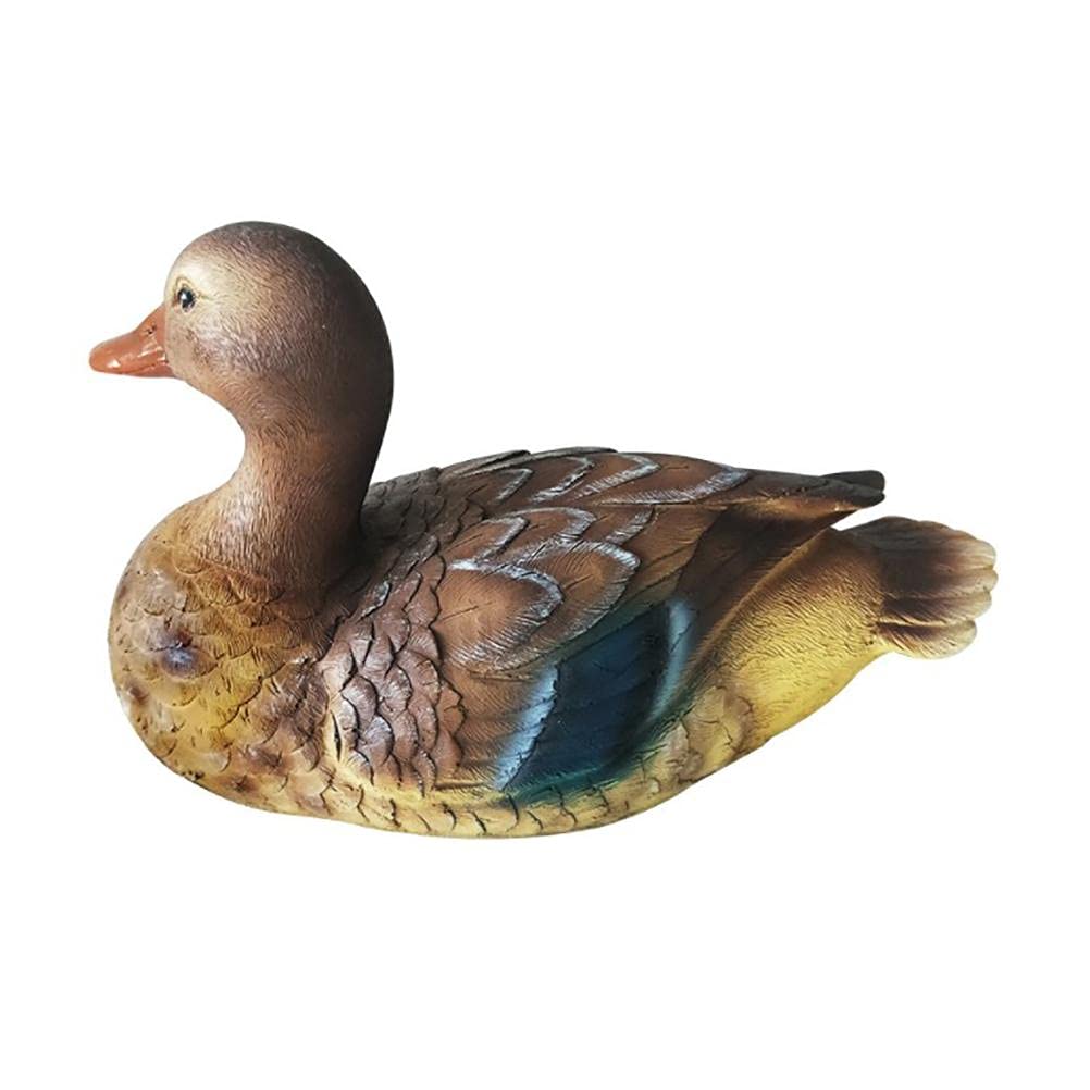 Floating Mandarin Duck Statue - Handcrafted Garden Pond Decor for Outdoor Water Features | Perfect for Ponds, Fountains & Backyard Landscaping