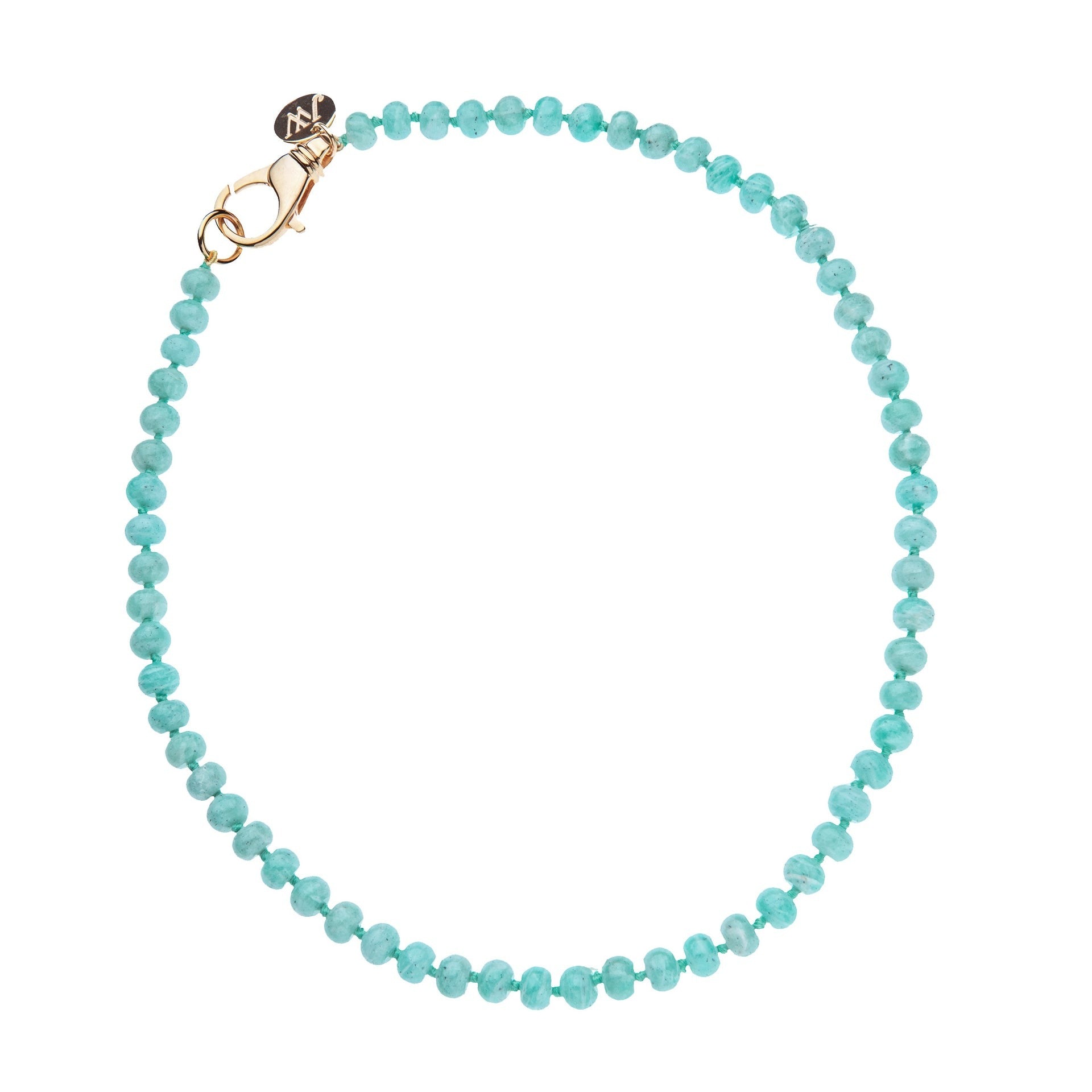Jane Win Amazonite Beaded Necklace - Natural Stone Jewelry for Women, Healing Crystal Beaded Necklace for Meditation, Yoga & Spiritual Healing