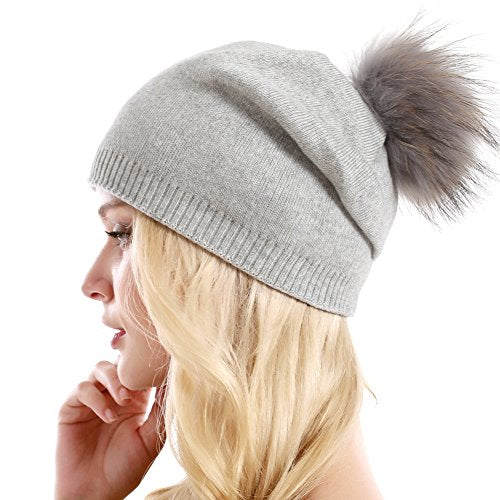 Luxury Cashmere Knit Wool Beanie for Men & Women - Soft Winter Warm Hat for Cold Weather - Perfect for Skiing, Hiking, and Outdoor Activities