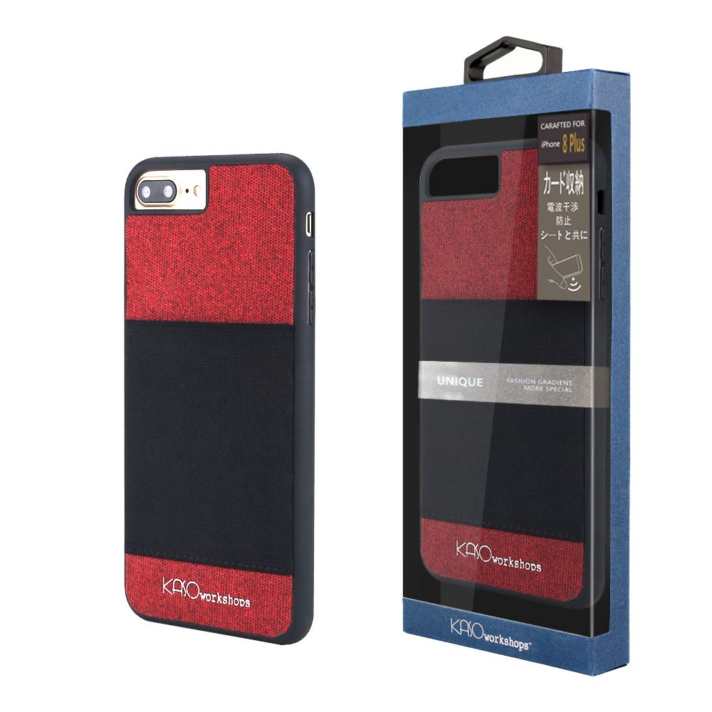 Premium iPhone 8 Plus Wallet Case with Credit Card Holder - Shockproof Protective Cover with Elastic Pocket (Red, Compatible with iPhone 6/7/8 Plus) | Perfect for Everyday Use, Commuting & Travel