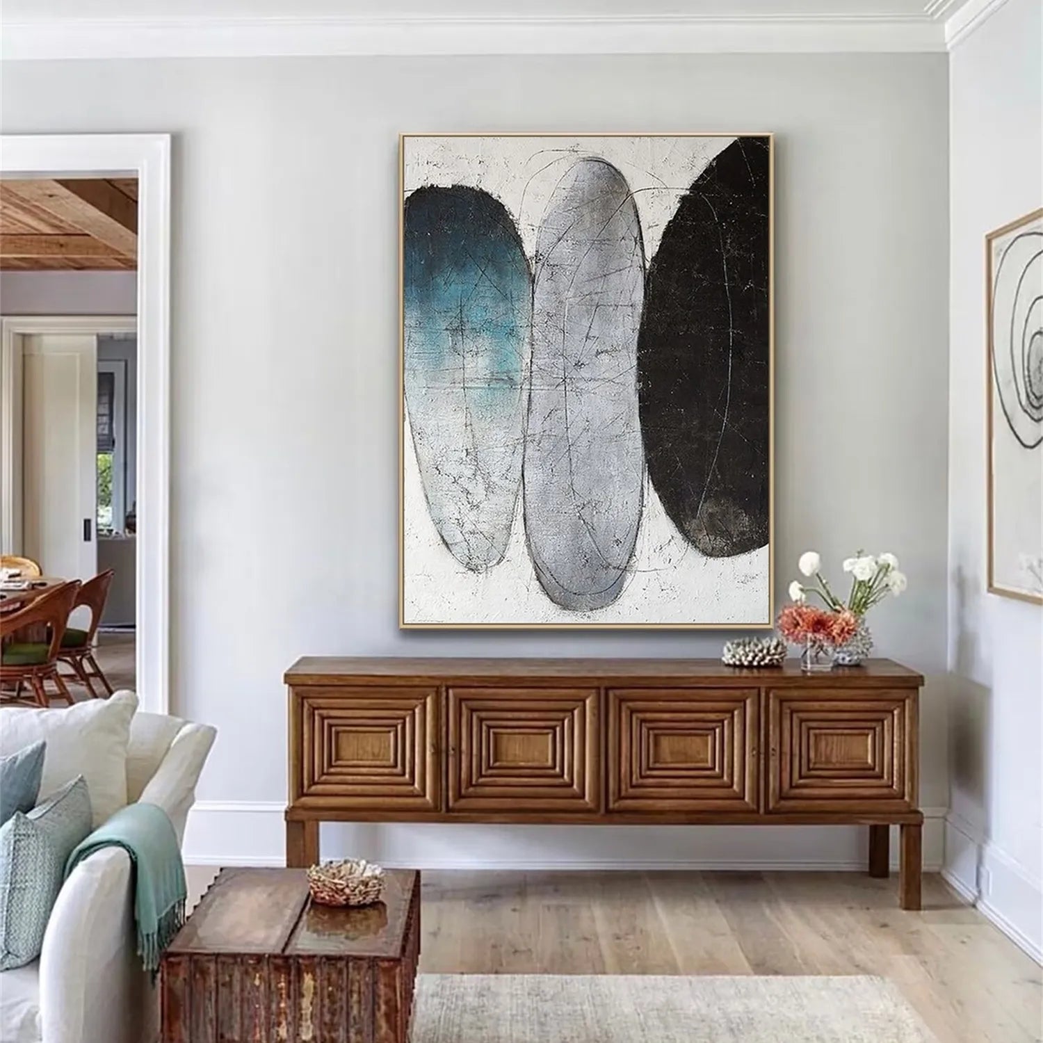 Abstract Painting #AB 144 - Modern Wall Art for Home & Office Decor | Perfect for Living Room, Bedroom & Workspace