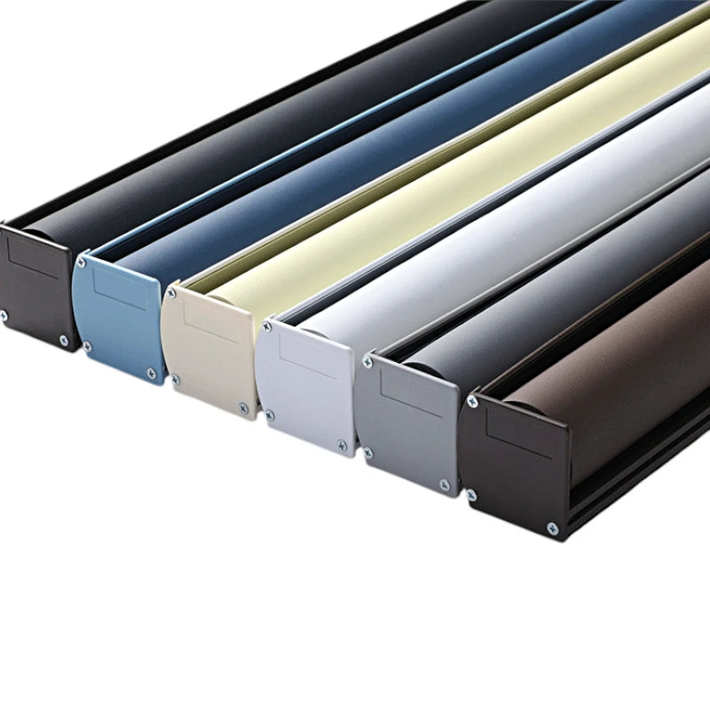Blackout Roller Shades with Cassette - Alyssa Cotton Linen Window Blinds for Bedroom & Living Room - Light Blocking, Privacy, and UV Protection