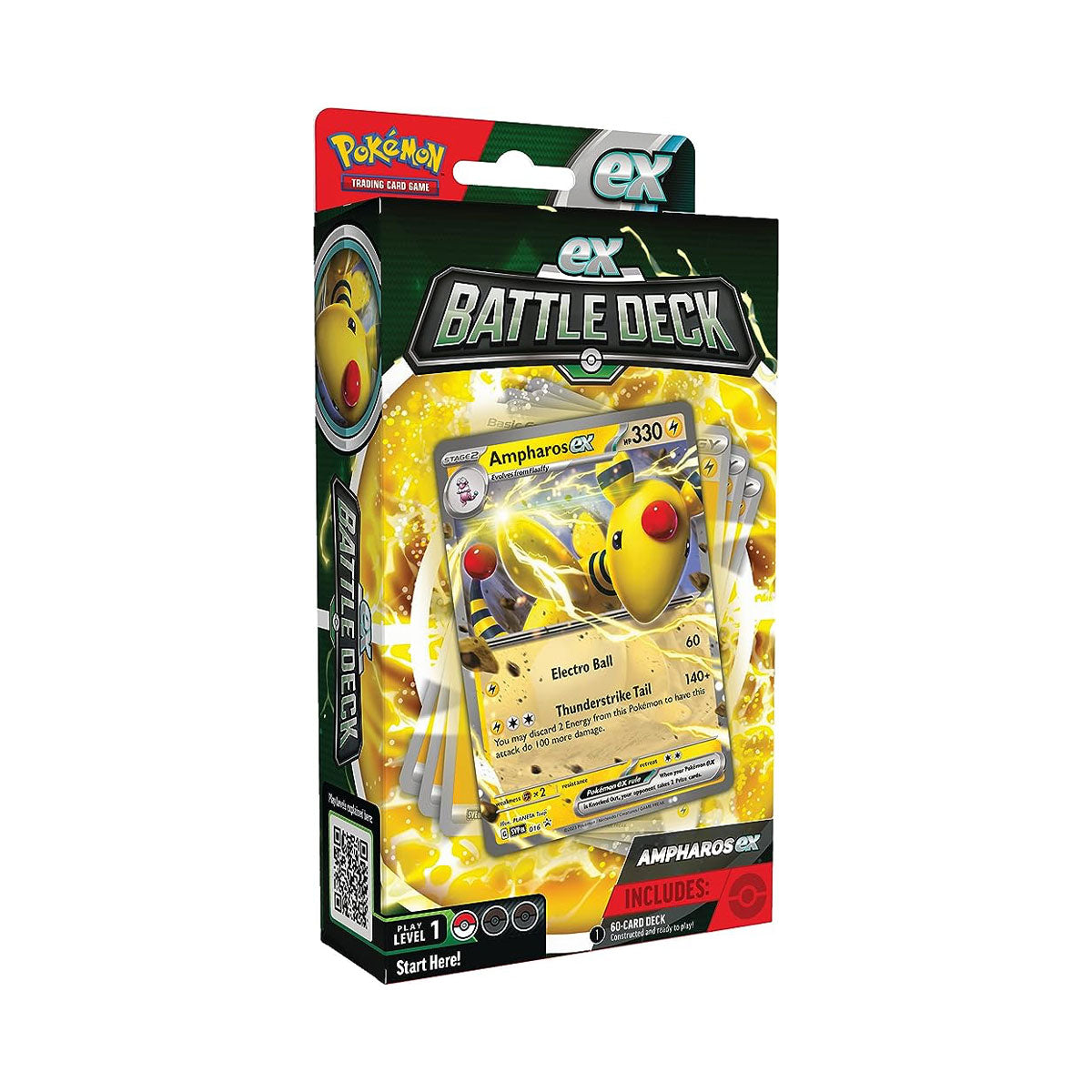 Pokemon Lucario & Ampharos ex Battle Deck - Premium Trading Card Game Deck for Competitive Play | Perfect for Tournaments, Casual Battles & Collectors