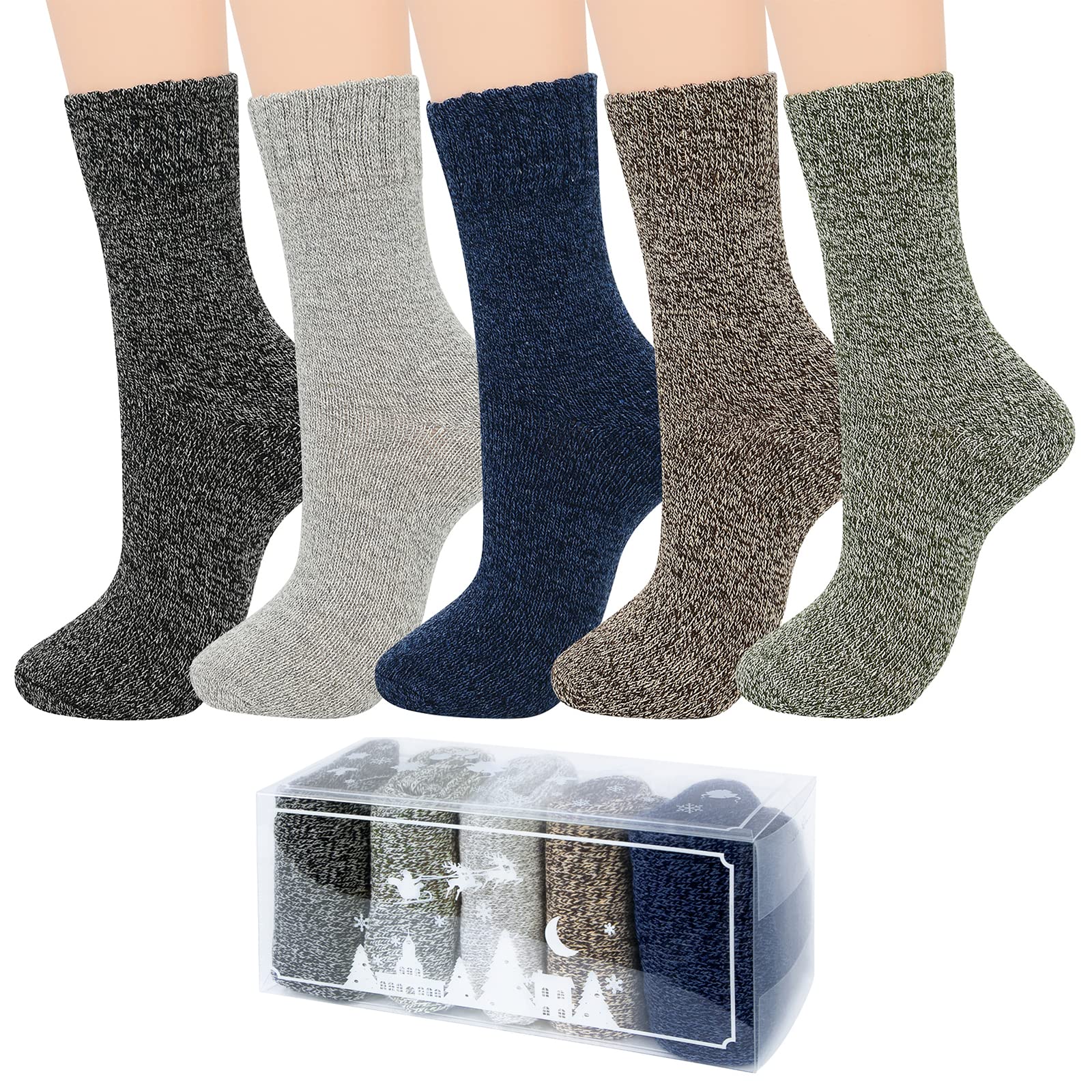 Women's Warm Winter Wool Socks - Soft Fuzzy Thermal Boot Socks for Cold Weather | Cozy Thick Fluffy Socks for Indoor, Outdoor & Snow Activities