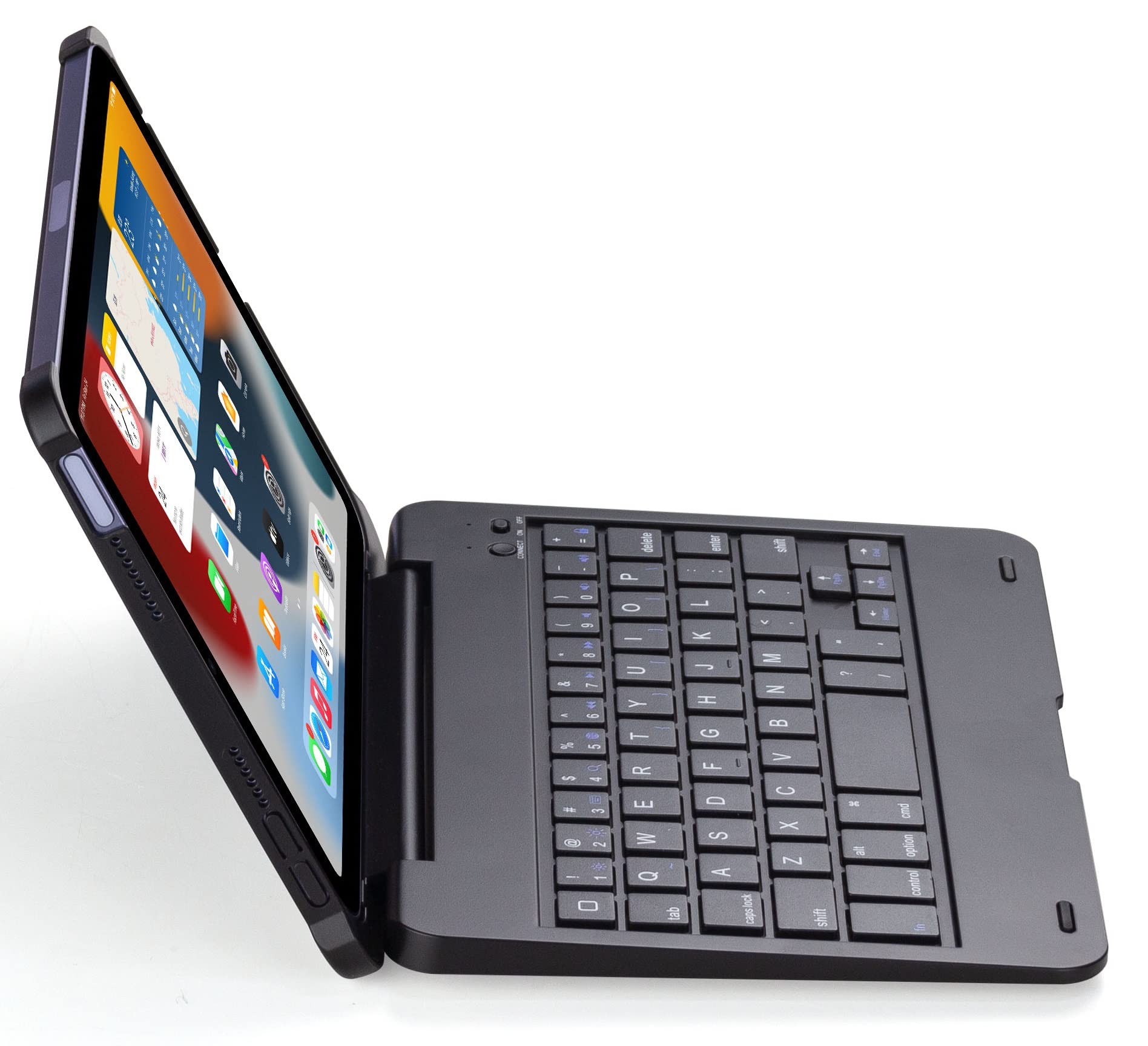 iPad Mini 6 Keyboard Case - Wireless Protective Cover with Auto Sleep/Wake (Black) for Work & Travel
