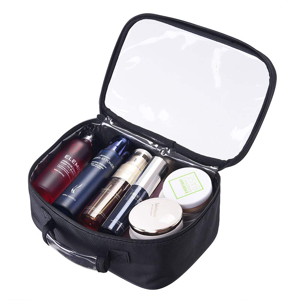 BYOOTIQUE 420D Clear Nylon Makeup Bag - Waterproof Travel Toiletry Organizer with Zipper, Lightweight Transparent Cosmetic Case for Women - Perfect for Pool, Gym, Beach & Airplane Travel Essentials