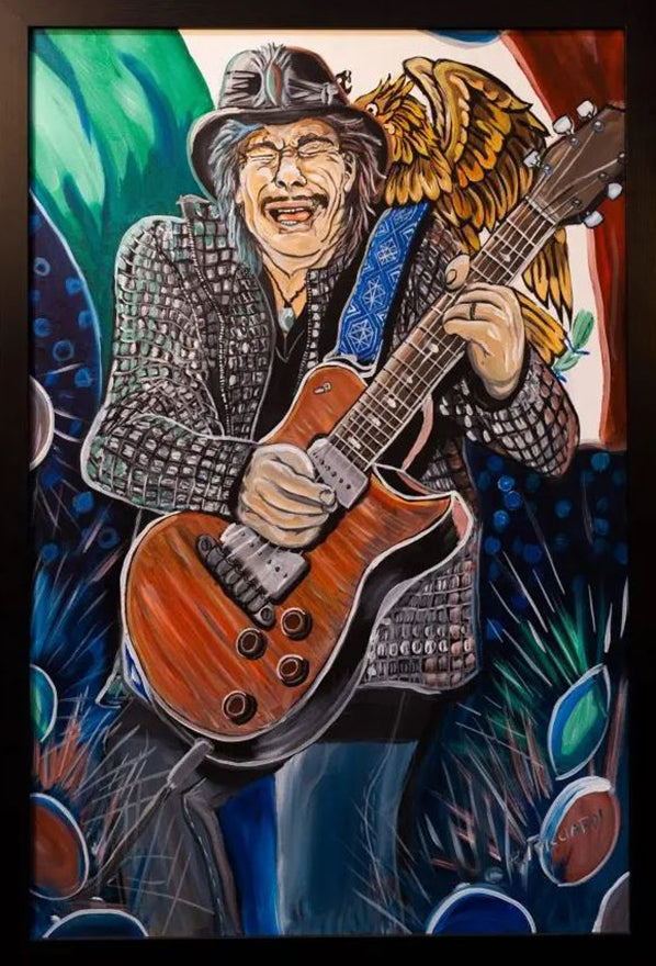 Carlos Santana Vintage Print Poster - Classic Rock Band Wall Art Decor for Living Room, Bedroom & Music Studio