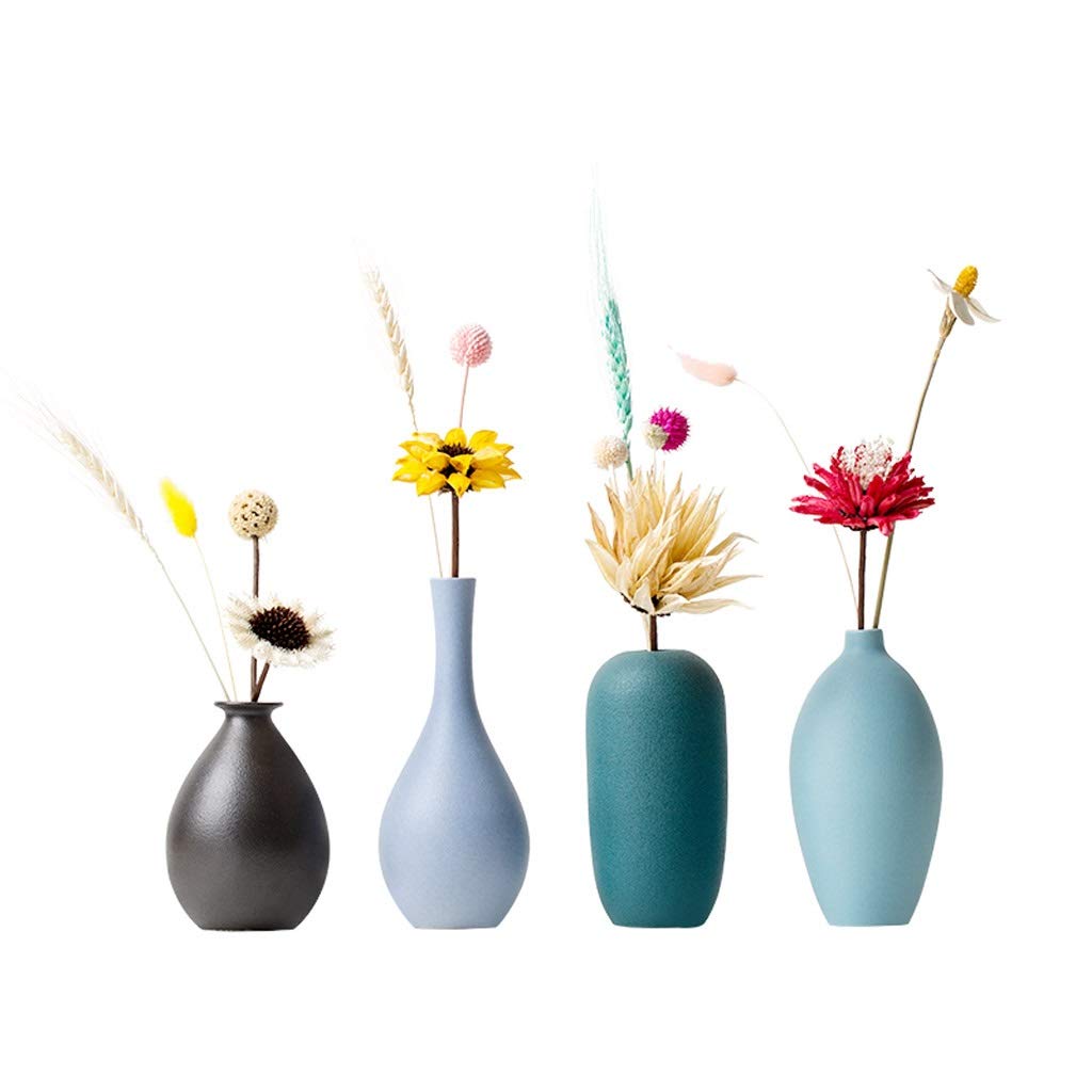 Nordic Style Ceramic Vase - Small Decorative Vase for Flowers, Home Decor, Living Room, TV Cabinet & Porch | Minimalist Fresh Design for Modern Interior & Wedding Decorations