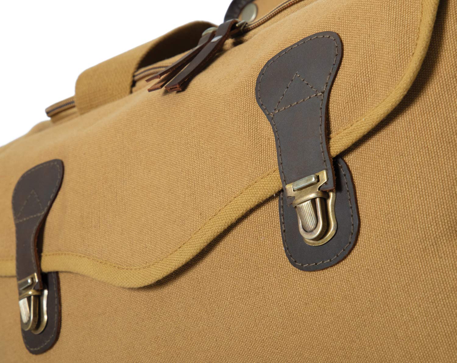 Rothco Genuine Leather & Heavy-Duty Canvas Weekender Travel Bag for Men & Women - Perfect for Weekend Getaways, Business Trips & Gym Use