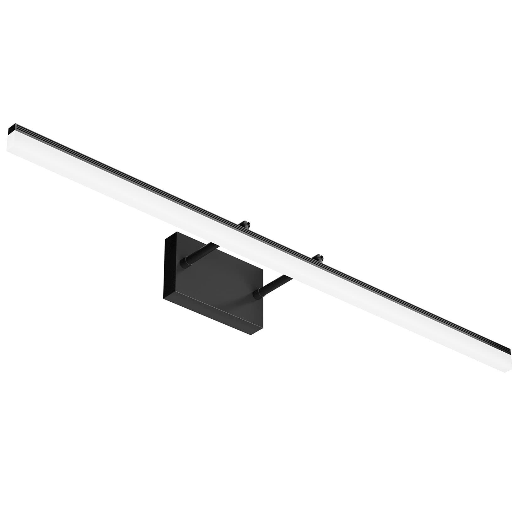 Aipsun 40 Inch Modern Black LED Vanity Light - Adjustable Bathroom Light Fixture with Rotatable Arms, 5500K Daylight - Perfect for Mirror Lighting, Makeup Vanity, and Bathroom Decor