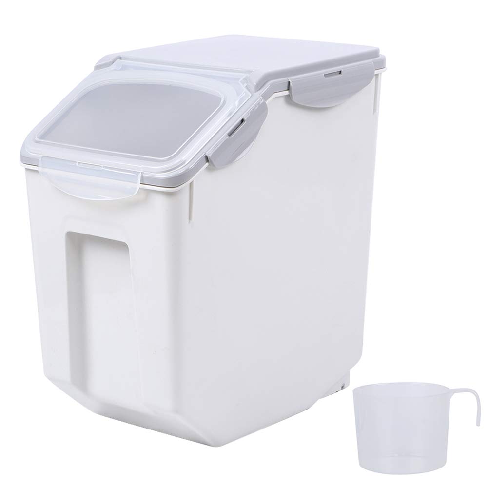 01 Pet Food Storage Container with Double Seal - Airtight, Moisture-Proof Dog & Cat Food Bin for Freshness | Ideal for Kitchen Pantry Organization & Pet Feeding Stations