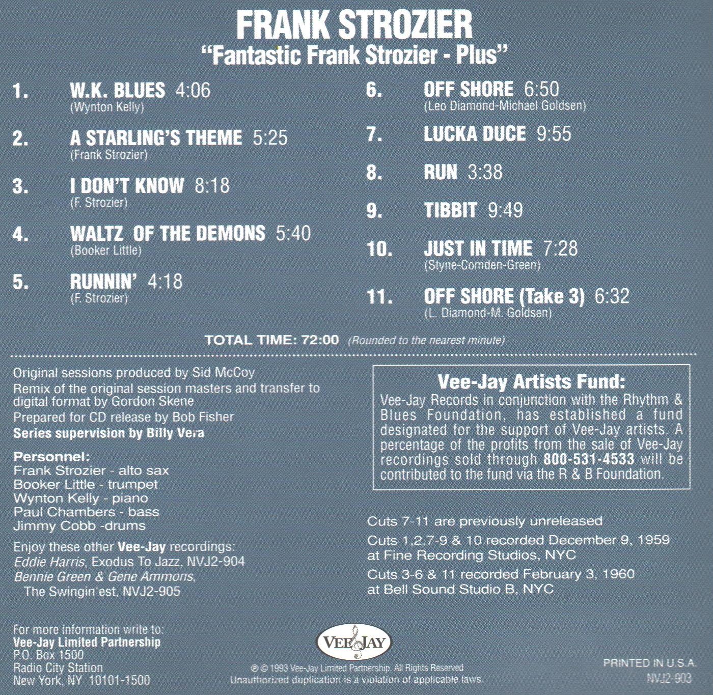 Fantastic Frank Strozier Plus - Premium Jazz Album for Music Lovers & Collectors | Perfect for Relaxation, Study & Vinyl Enthusiasts