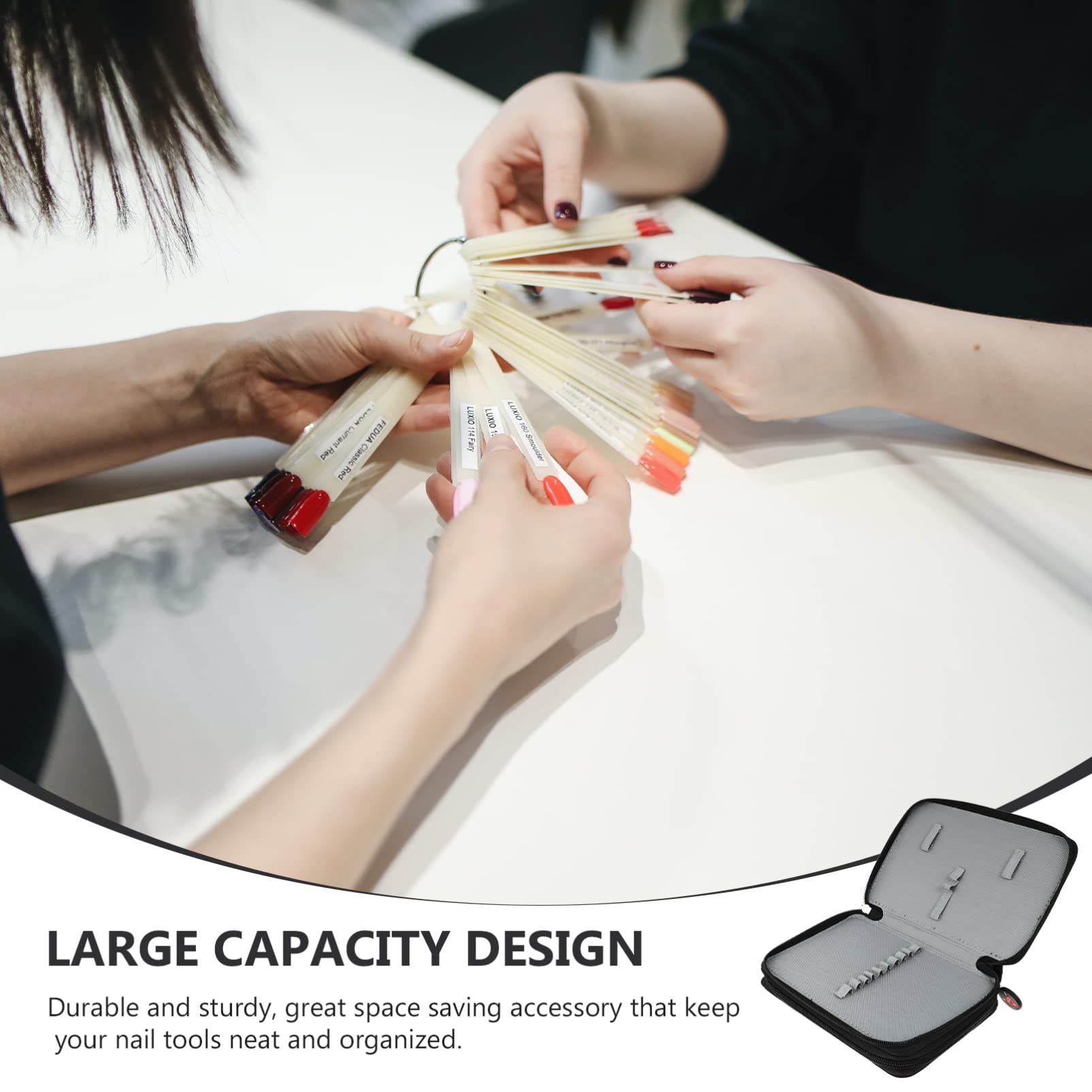 Professional Nail Kit Organizer - Nail Brush Holder & Manicure Tool Case with Multiple Pockets for Gel Pens, Nail Bits & Makeup Accessories - Perfect for Salon Professionals & Home Manicure Enthusiasts