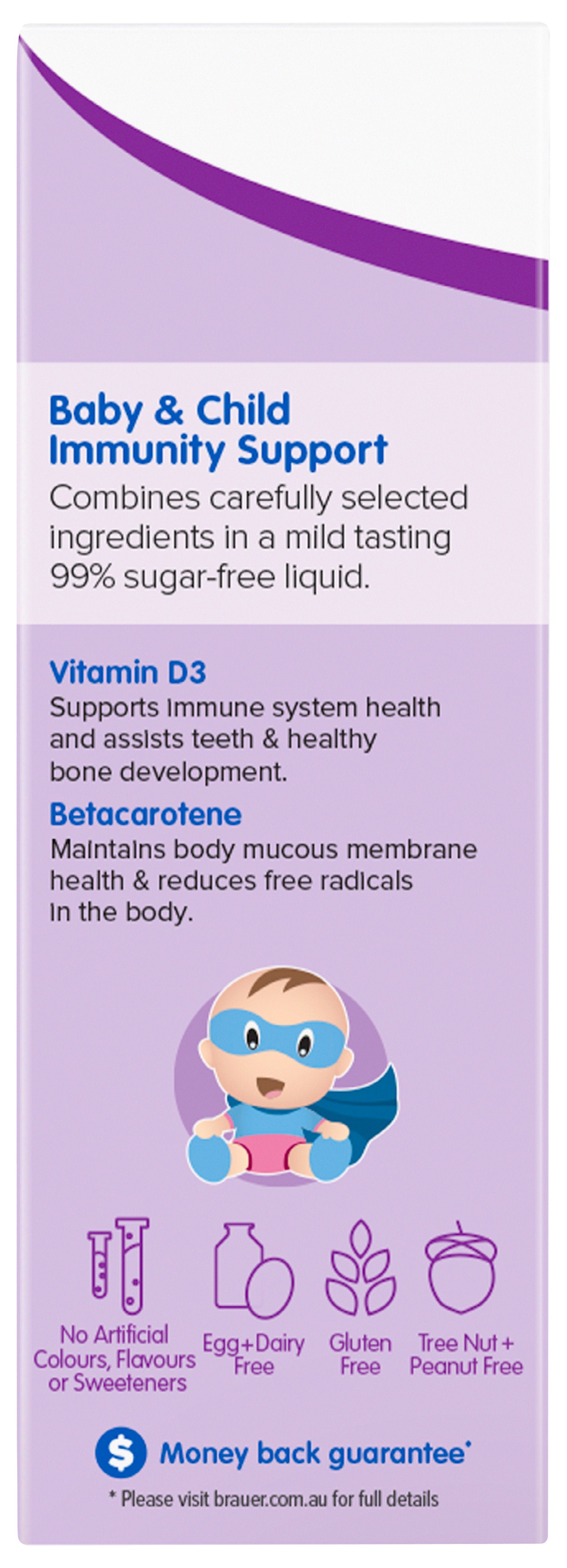 Brauer Baby & Child Immunity Support - Natural Immune Booster for Kids & Infants - Perfect for Daycare, School & Travel