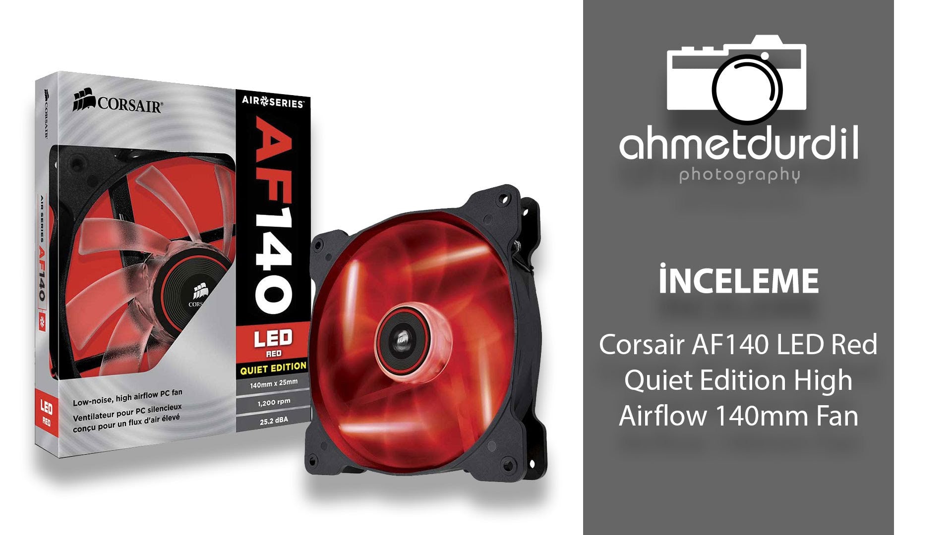Corsair AF140 LED Quiet Edition High Airflow 140mm Case Fan - Red | Ultra Quiet Cooling for PC Gaming, Workstation & Home Office | Optimized Airflow for Computer Cases & CPU Coolers