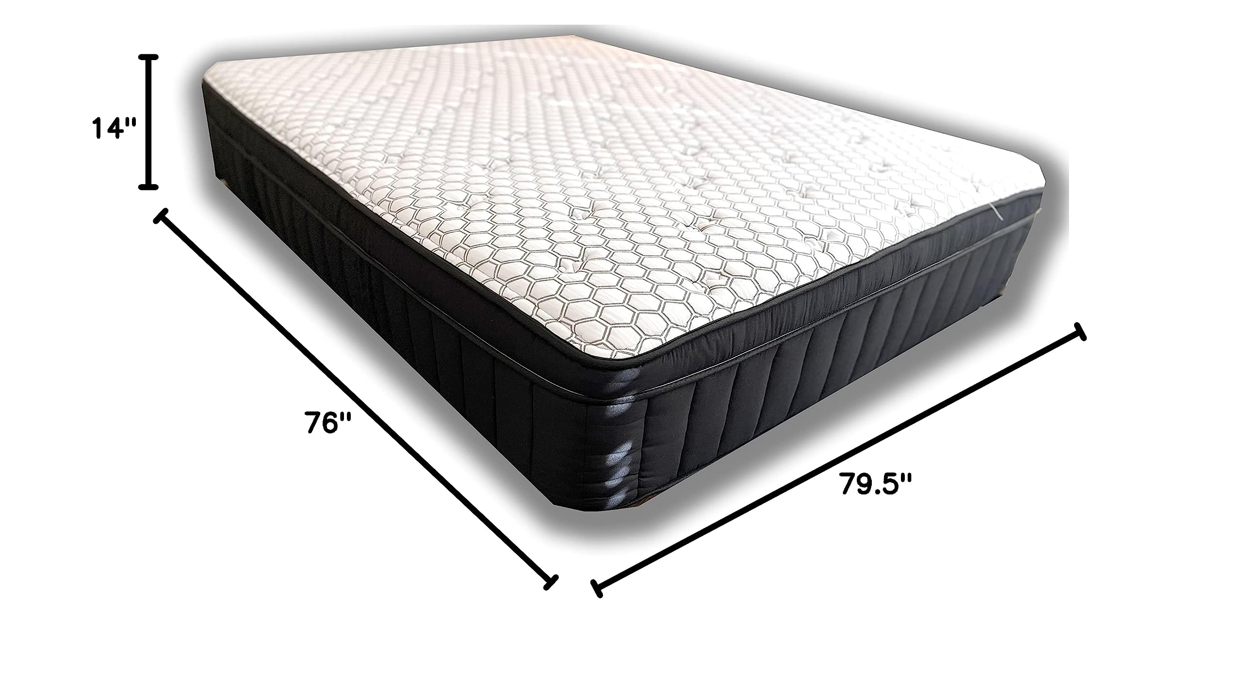 Stratiform 14-Inch Luxury Hybrid Mattress - Pillowtop Memory Foam & Innerspring | CertiPUR-US Certified | Made in USA | Cushion Firm King Size | Perfect for Master Bedrooms & Guest Rooms