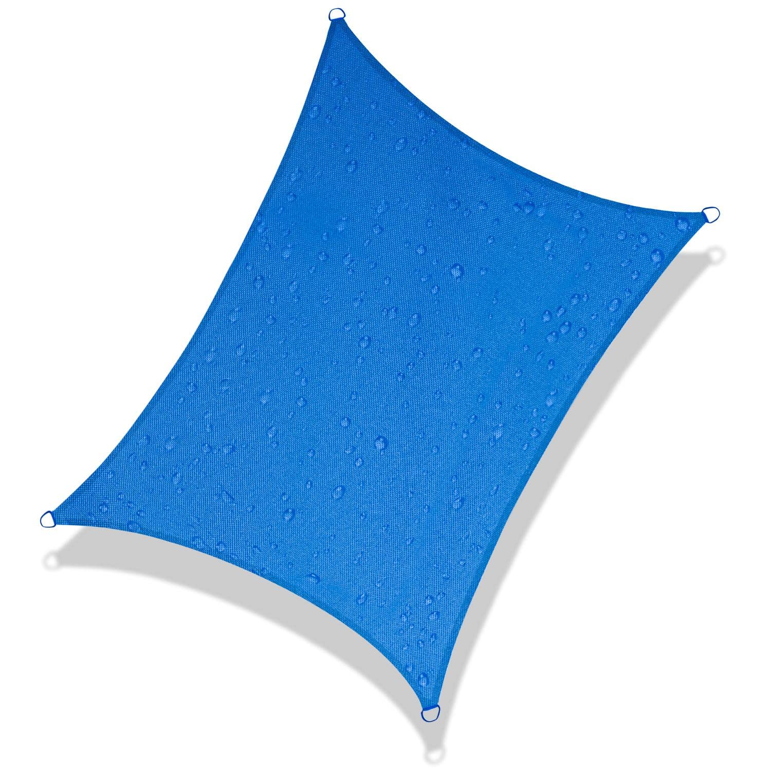 Artpuch 10'x13' Waterproof Rectangle Sun Shade Sail Canopy - 185GSM UV Block Outdoor Shade Cloth for Patio, Garden, Poolside, Backyard, and Outdoor Activities (Blue)
