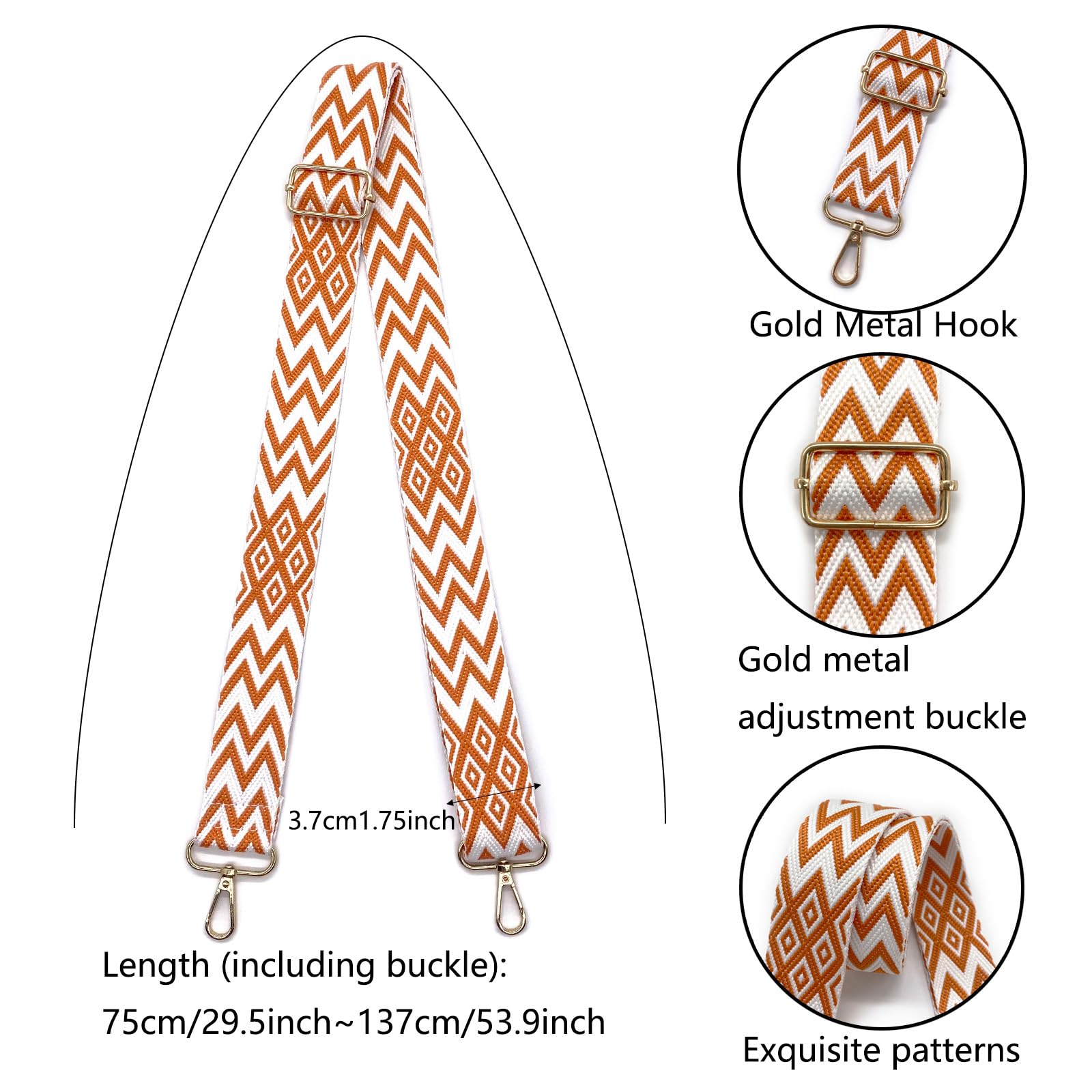 Adjustable Wide Shoulder Strap Replacement Belt for Crossbody & Canvas Bags - Perfect for Travel, Shopping & Everyday Use