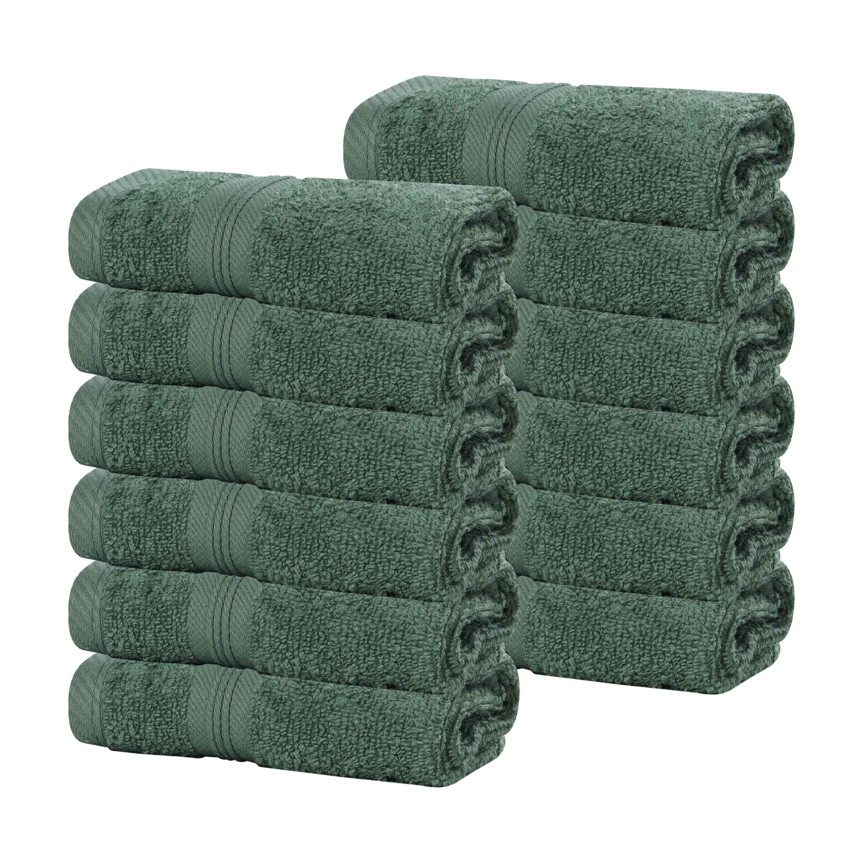 Premium 12-Pack Zero Twist Cotton Face Towels & Washcloths | Ultra Soft, Absorbent & Skin-Friendly | Perfect for Spa, Baby Care & Gentle Exfoliation