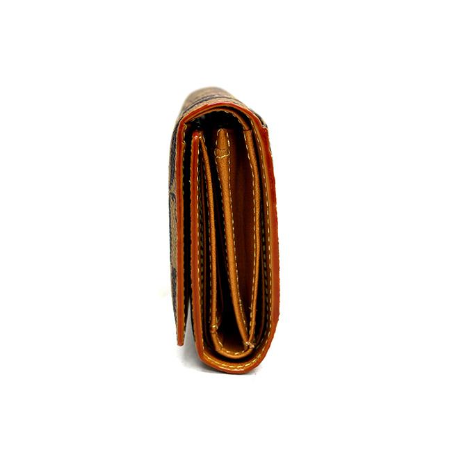 Bonia Monogram 3-Fold Genuine Leather Wallet for Men - Slim RFID Blocking Brown Wallet - Perfect for Business, Travel & Everyday Use