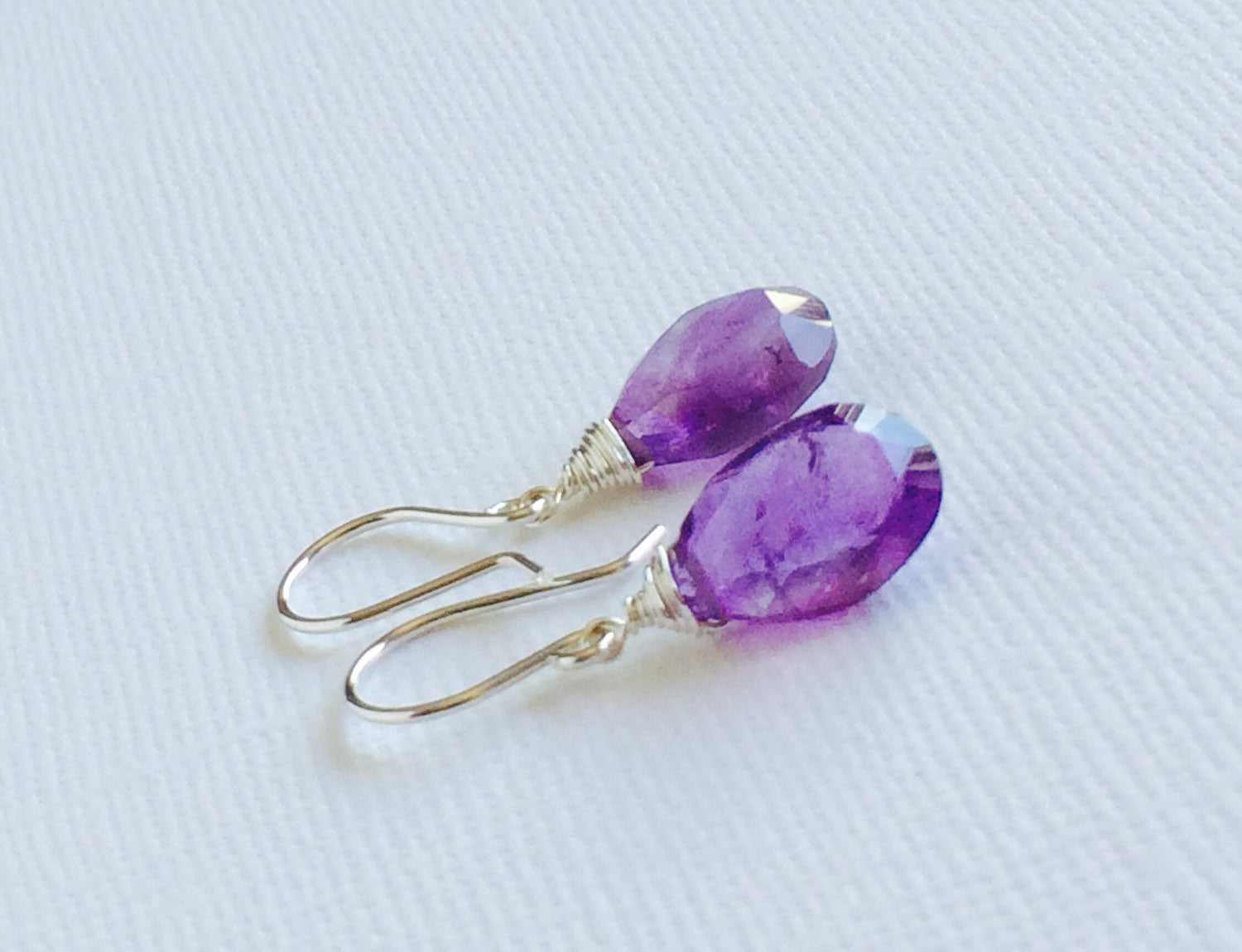 Nalani Amethyst Earrings (E273) – Elegant Purple Gemstone Jewelry for Women, Perfect for Parties, Weddings & Special Occasions