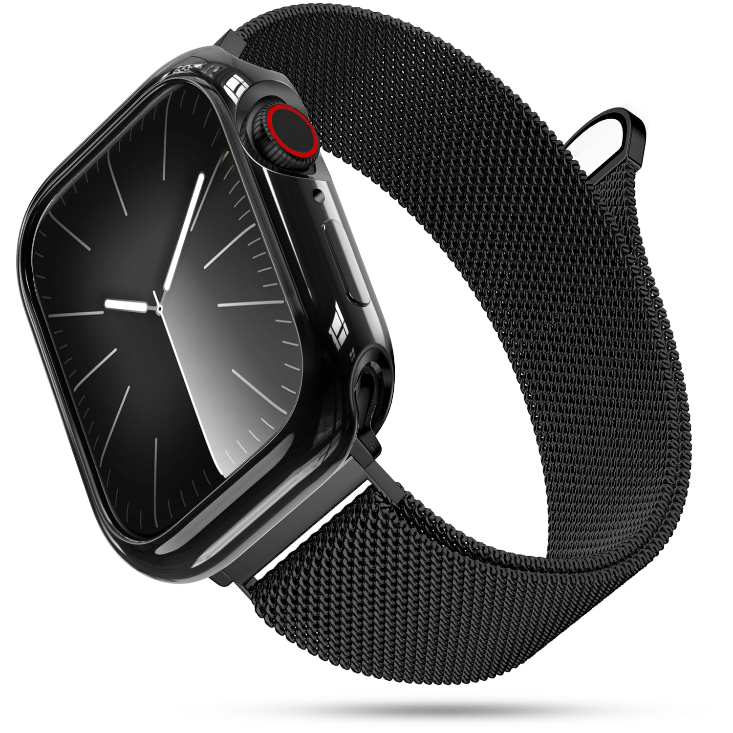 Premium Stainless Steel Magnetic Loop Band Compatible with Apple Watch 38mm 40mm 41mm 42mm 44mm 45mm 49mm - Adjustable Replacement Strap for Women & Men - Perfect for Workouts, Office & Everyday Wear