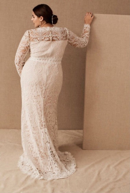 Tadashi Shoji Didion Wedding Gown - Elegant Lace Bridal Dress for Bride, Evening Gown for Prom, Formal Events & Special Occasions
