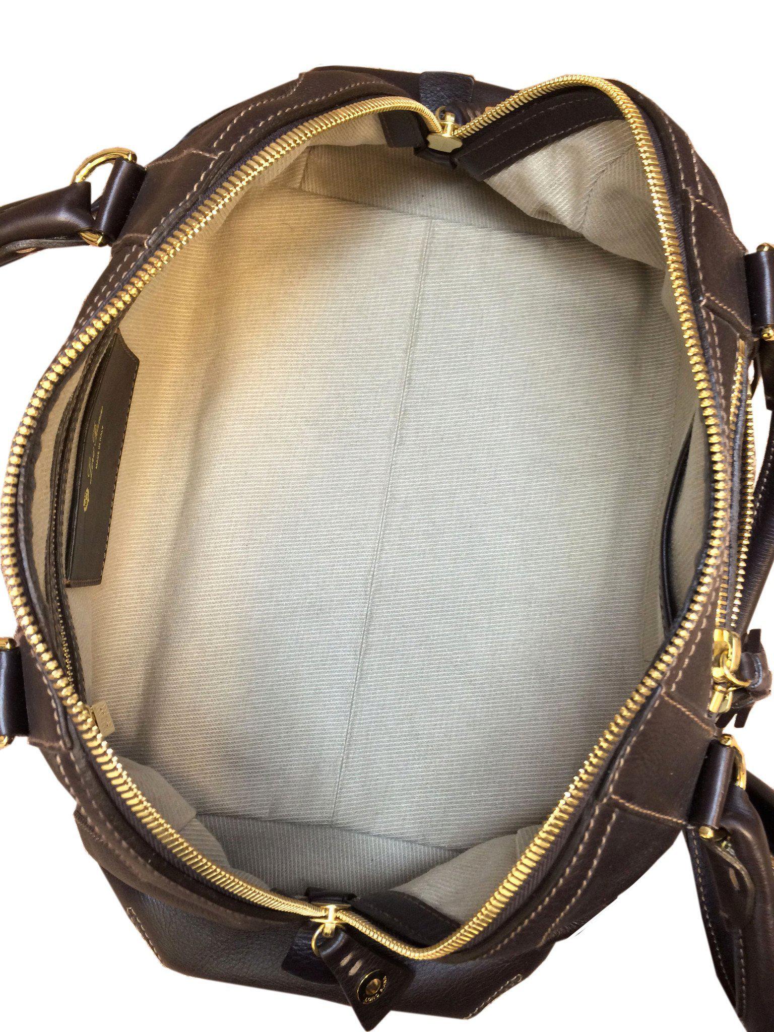Luxury Loro Piana Leather Large Oval Tote Bag for Women - Premium Italian Designer Handbag for Work, Travel & Everyday Use